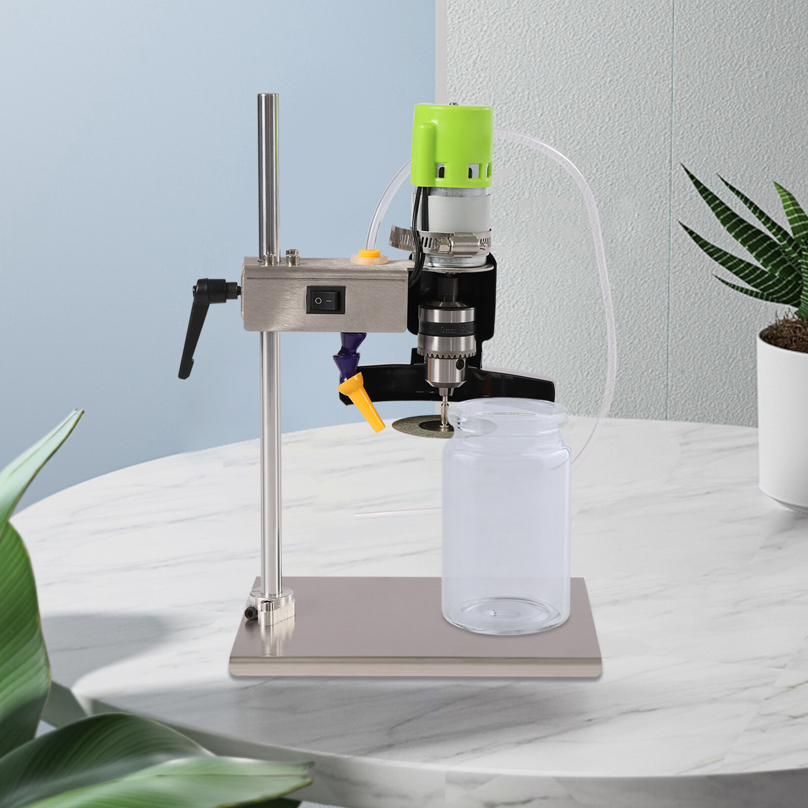 150W Electric Glass Bottle Cutter Freestanding Glass Bottle Cutter w/ Saw Blades
