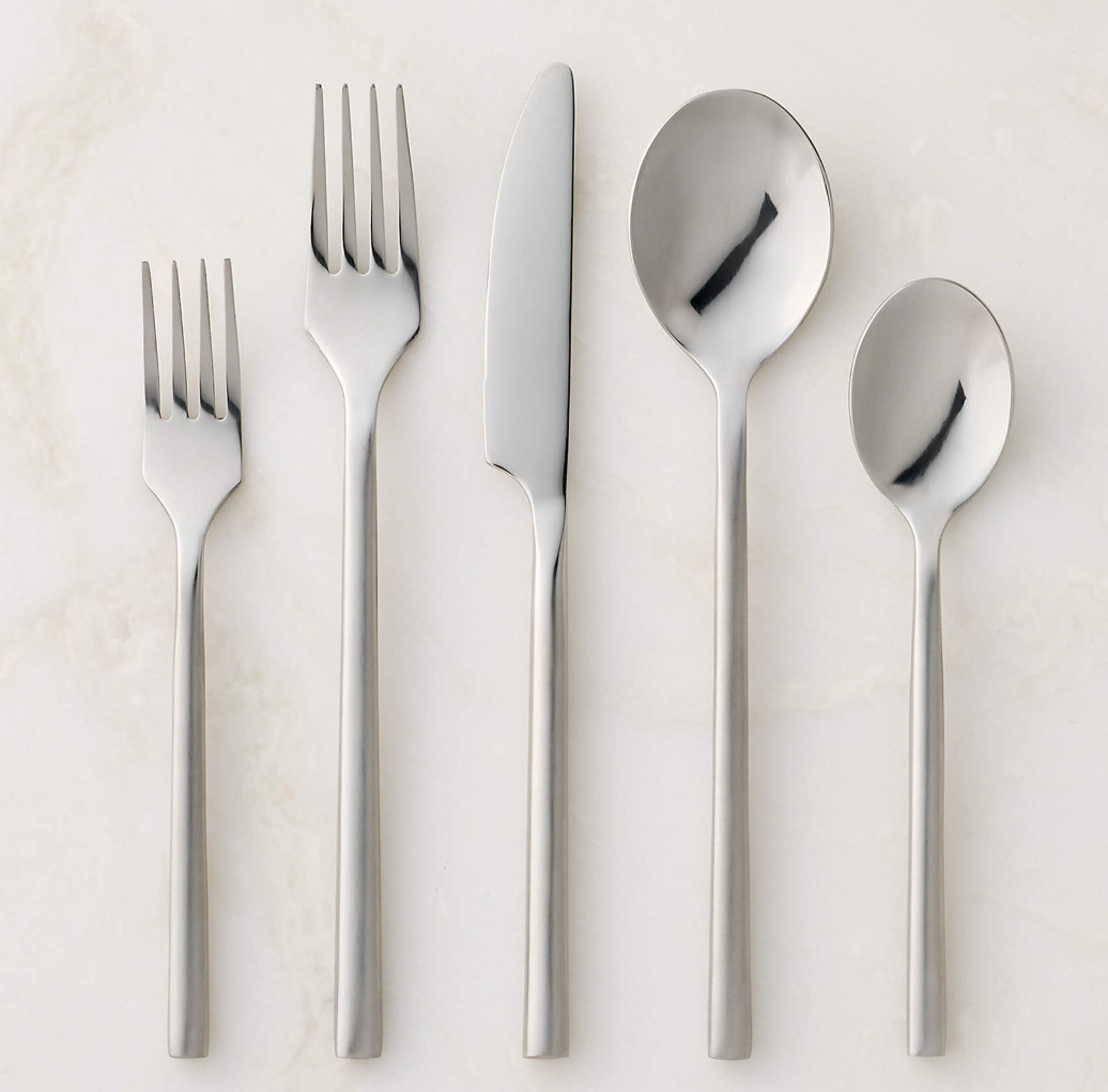 CB2 Flatwear 20-piece brushed silver - In Box