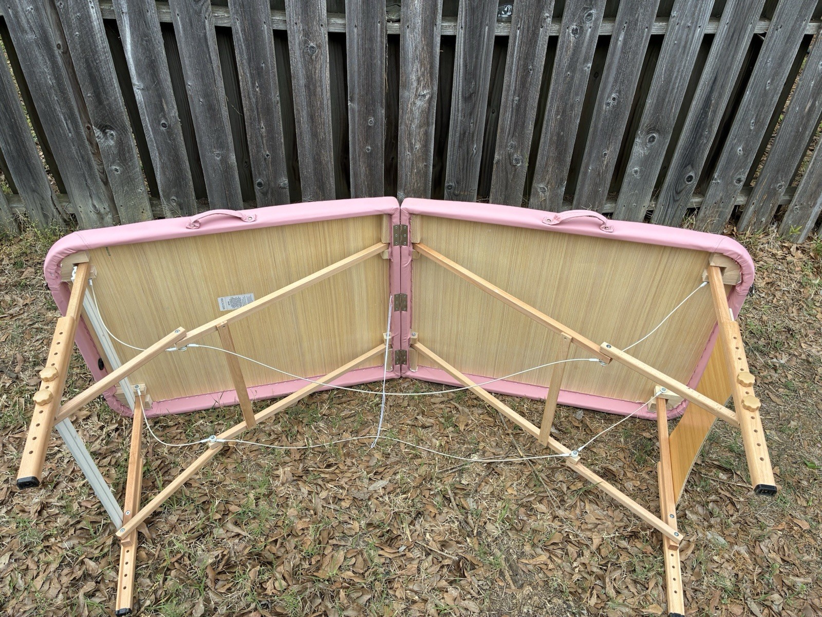 Saloniture Pink Portable Foldable Massage Table Adjustable Height 73" x 28"