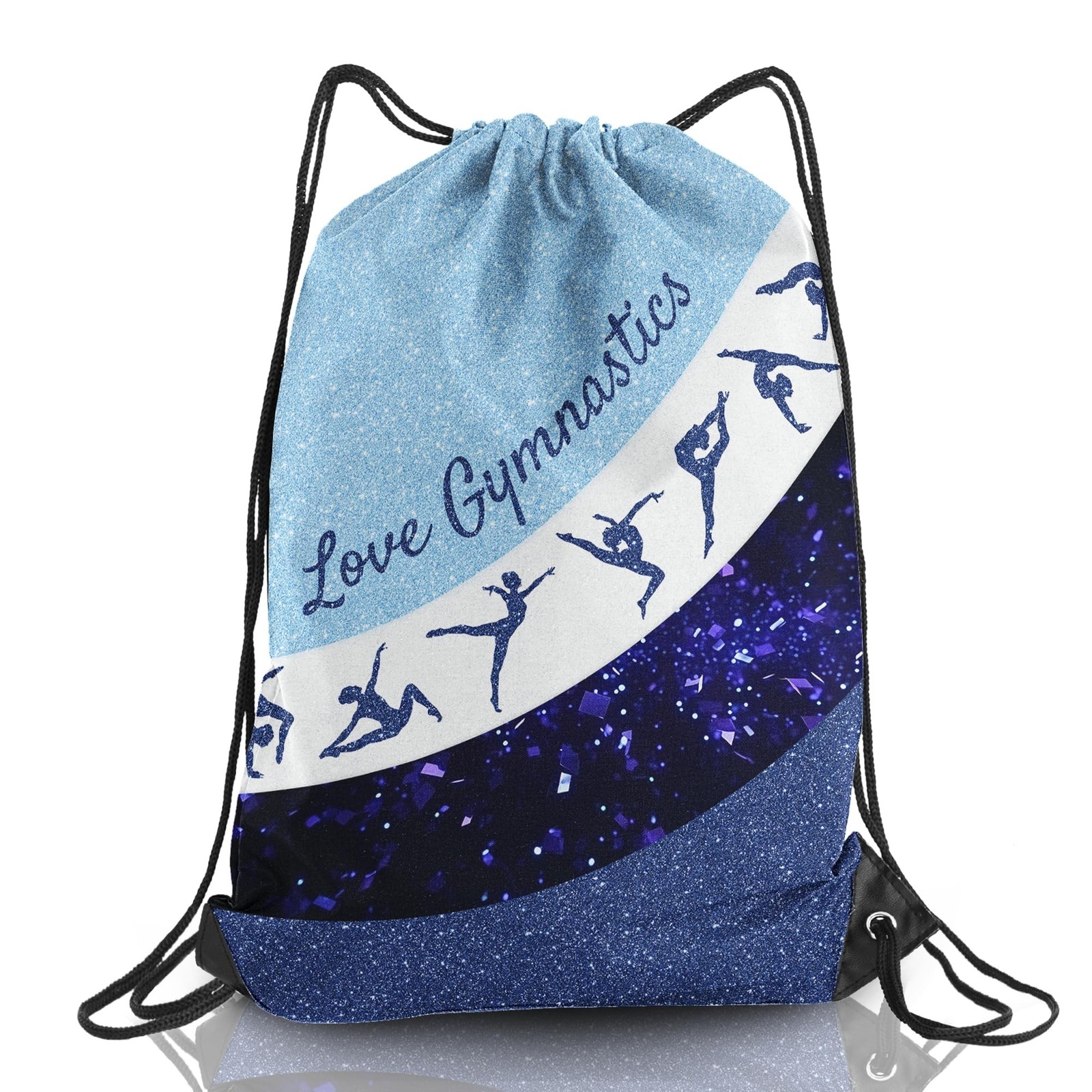 Gymnastics Drawstring Backpack - Team Gifts Bag (Blue, 1Pcs) Blue