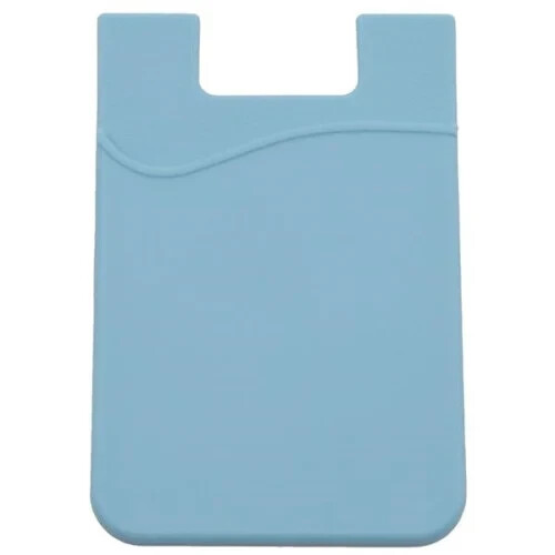 (5) Blue Phone Wallet Silicone Credit Card ID Holder Pocket Stick On Brand New