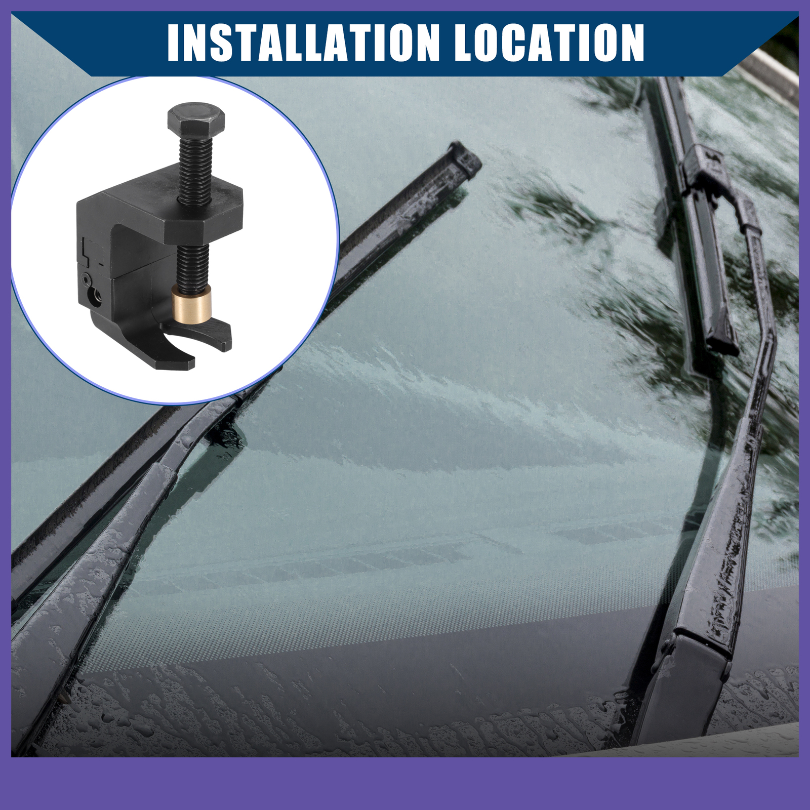 Car Windshield Wiper Arm Puller Metal Black Single Custom for BMW E12 E21 E67