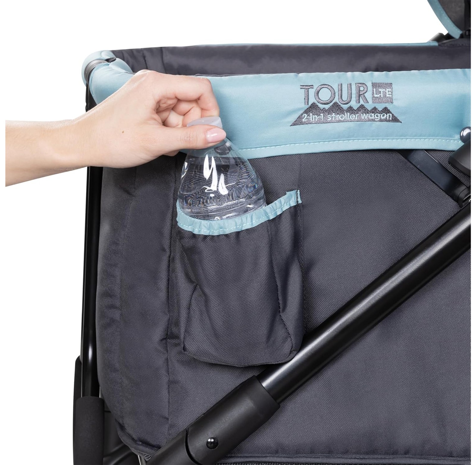 Baby Trend Expedition 2 in 1 Push or Pull Stroller Wagon w/ Canopy, Desert Blue