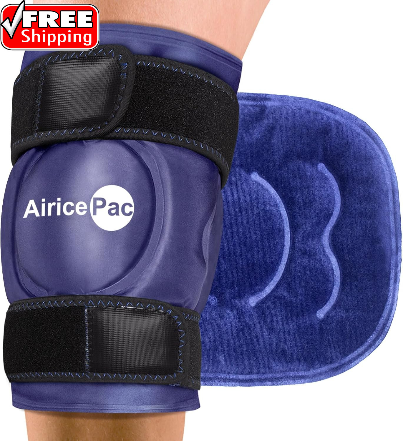 Ice Pack for Knee Pain Relief, Reusable Gel Ice Wrap for Injuries, Swelling, Kne