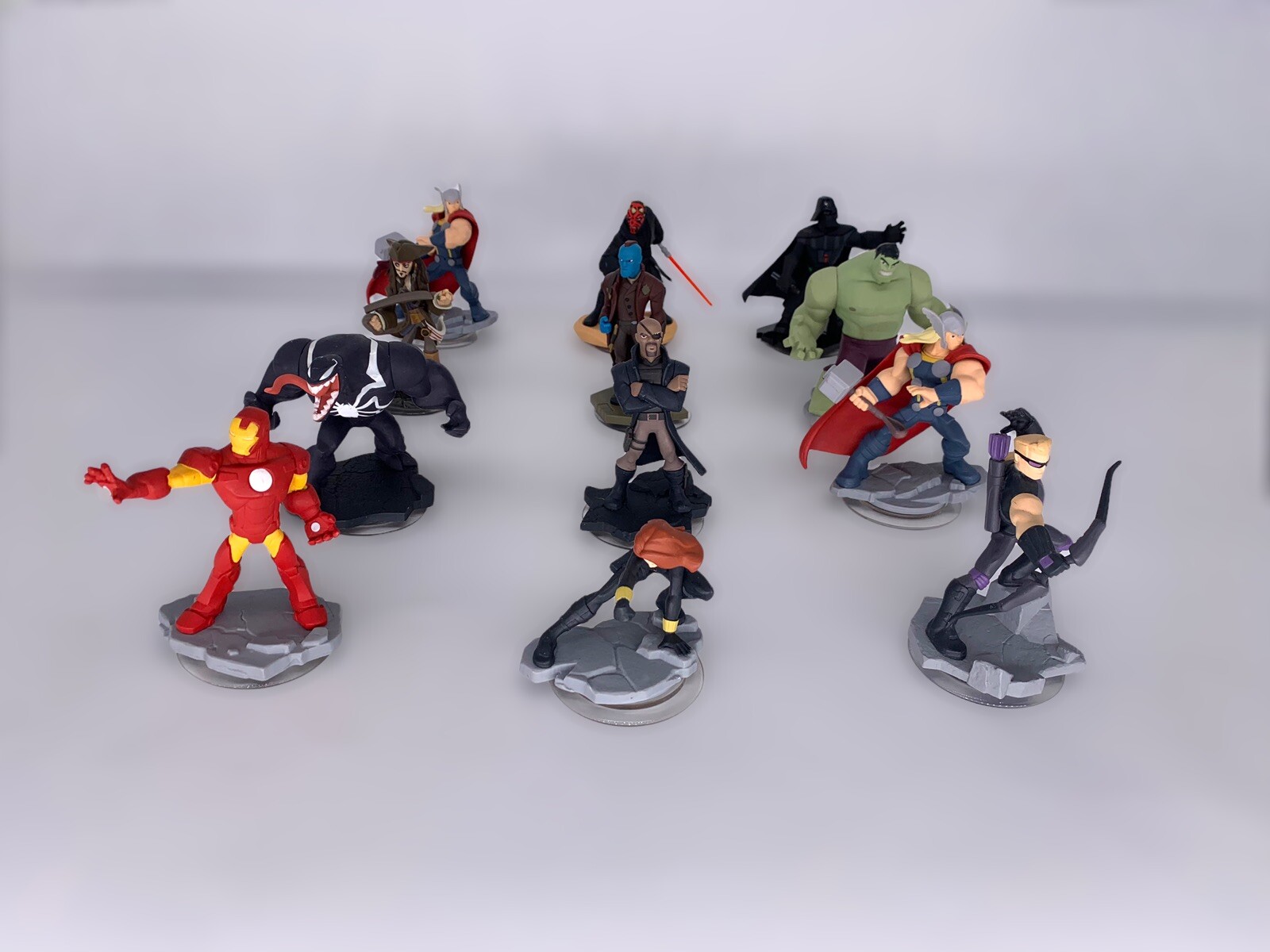 Disney Infinity Lot of 12 Figures - Avengers, Guardians Of The Galaxy, Star Wars