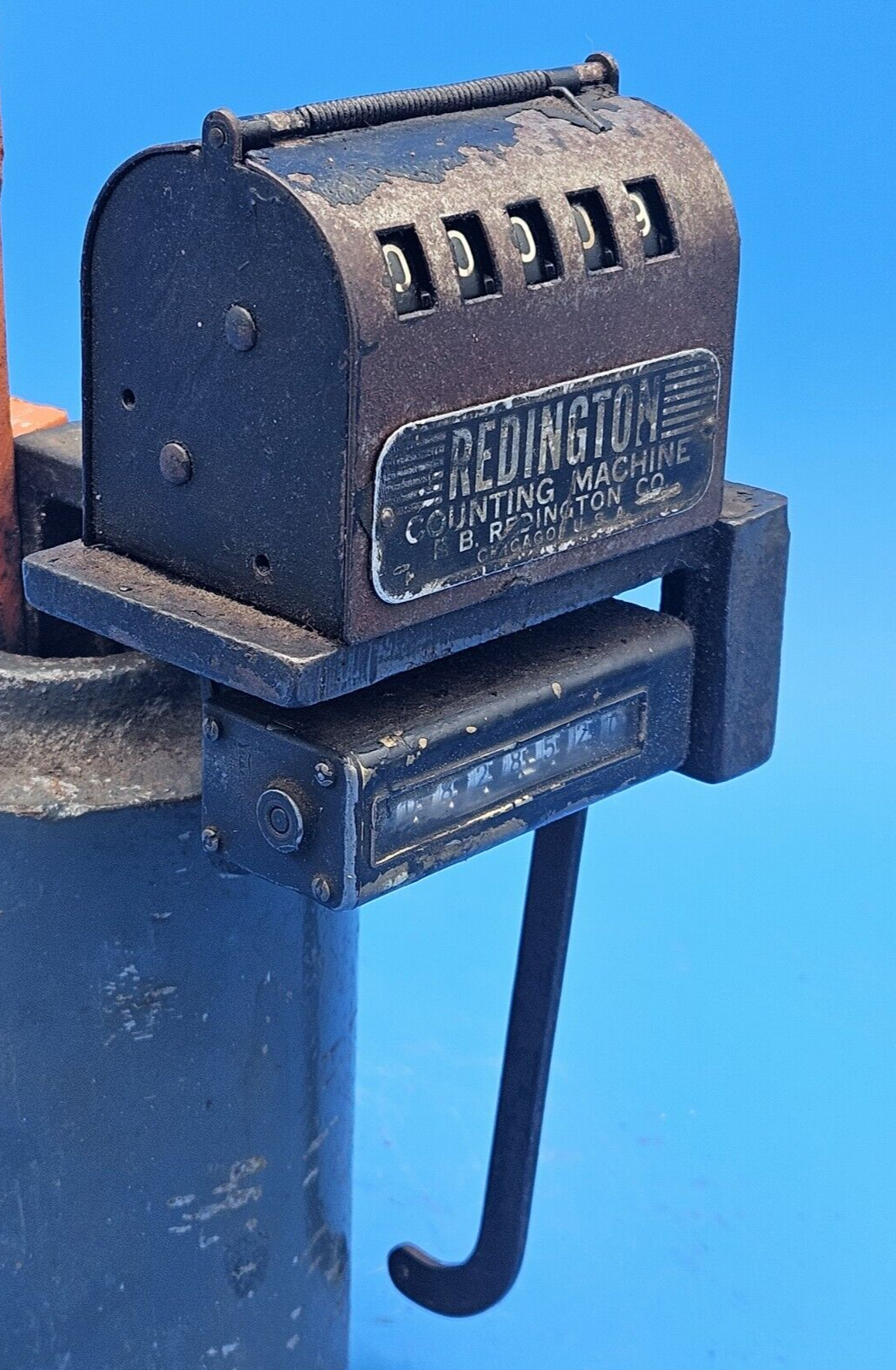 Antique REDINGTON 5-digit + 8-digit all time Mechanical counting machine