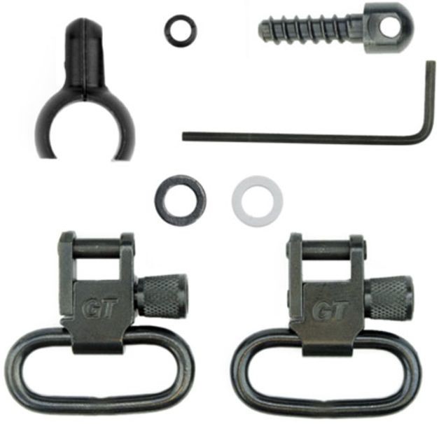 GrovTec US .540-.590in 2 Piece Barrel Band Swivel Set, Black, GTSW300
