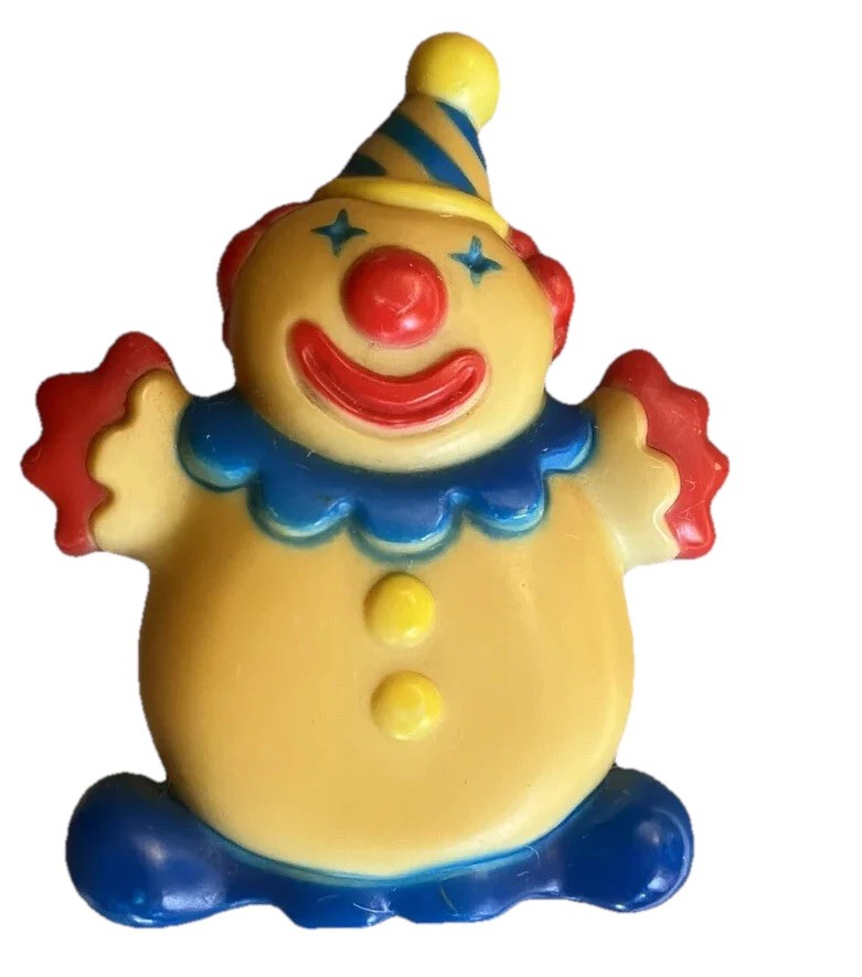 Vintage 80s Clown Night Light Plug in Wall Plastic NON WORKING Sanitoy 1985