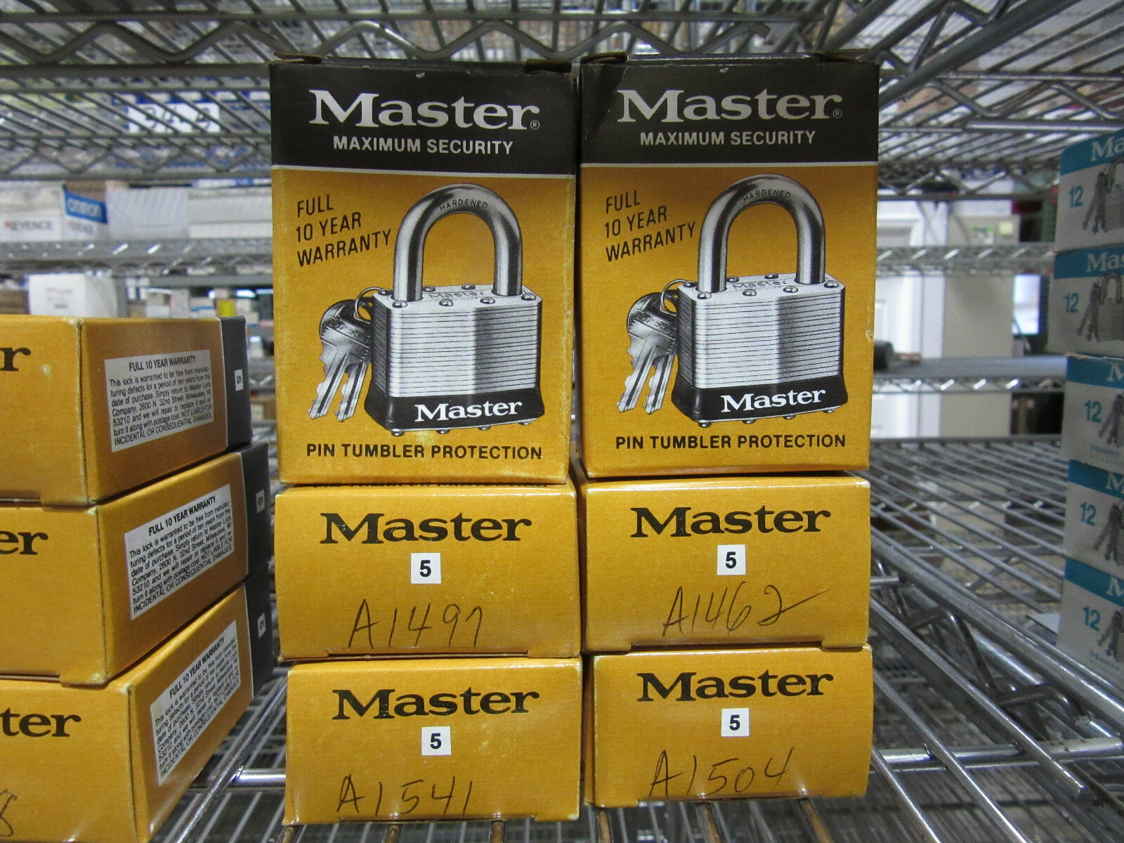 (6) Master Lock 5KD Locks All Keyed Different NEW! in Factory Box Free Shipping