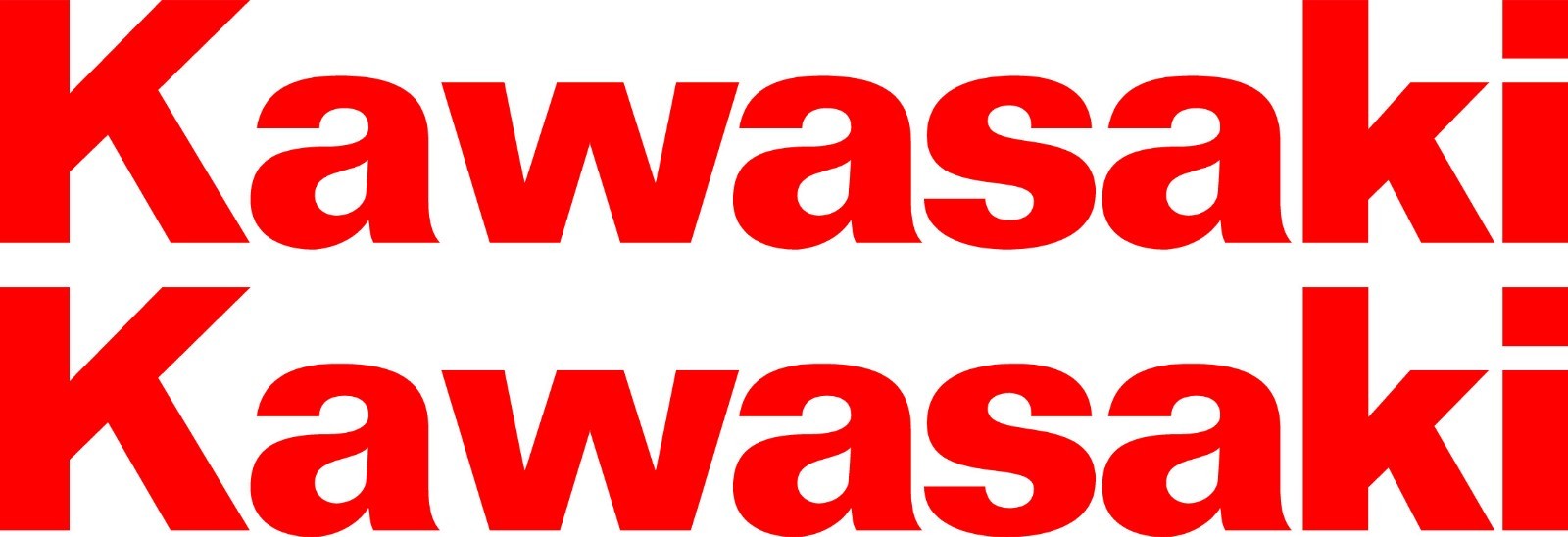 #110 (2) 8.25" Red Kawasaki K Decal Sticker Gloss Vinyl Racing ZX10 ZX6