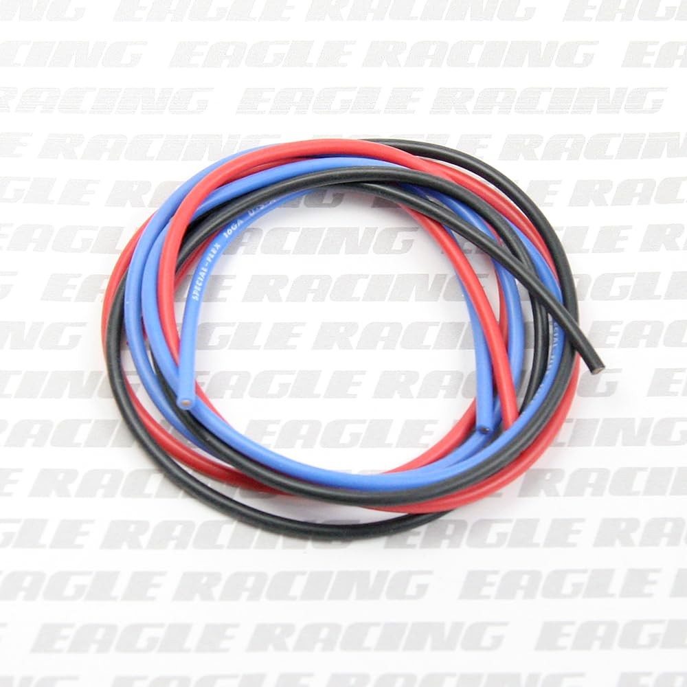 EAGLE RACING Silicon Silver Cord Set 16G Gauge #967U
