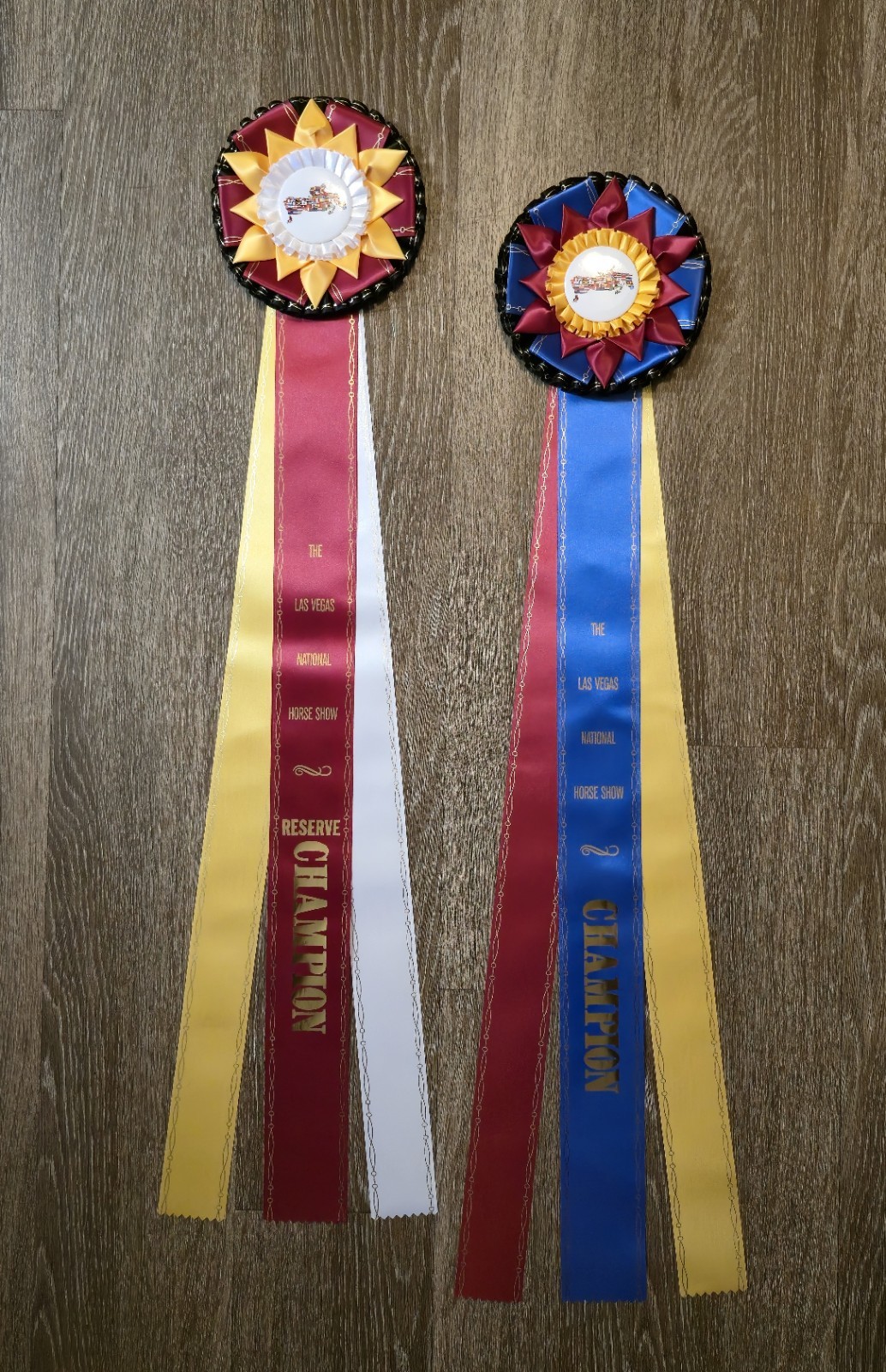 Lot of 2 Las Vegas National Horse Show Ribbons, Equestrian Awards (NEW)