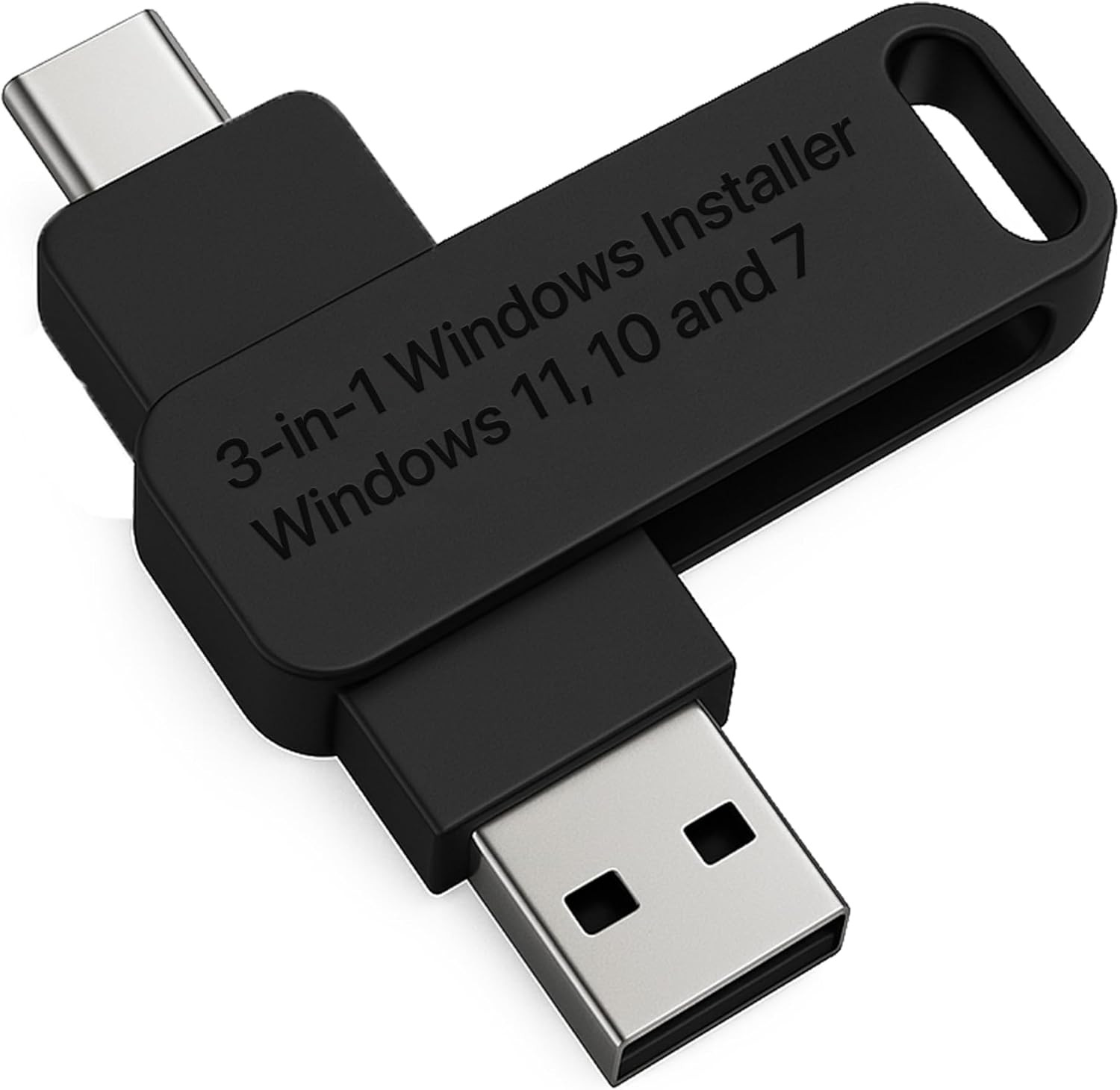 3-In1 Bootable USB Type C + a Installer for Windows 11 Pro, Windows 10 and Windo