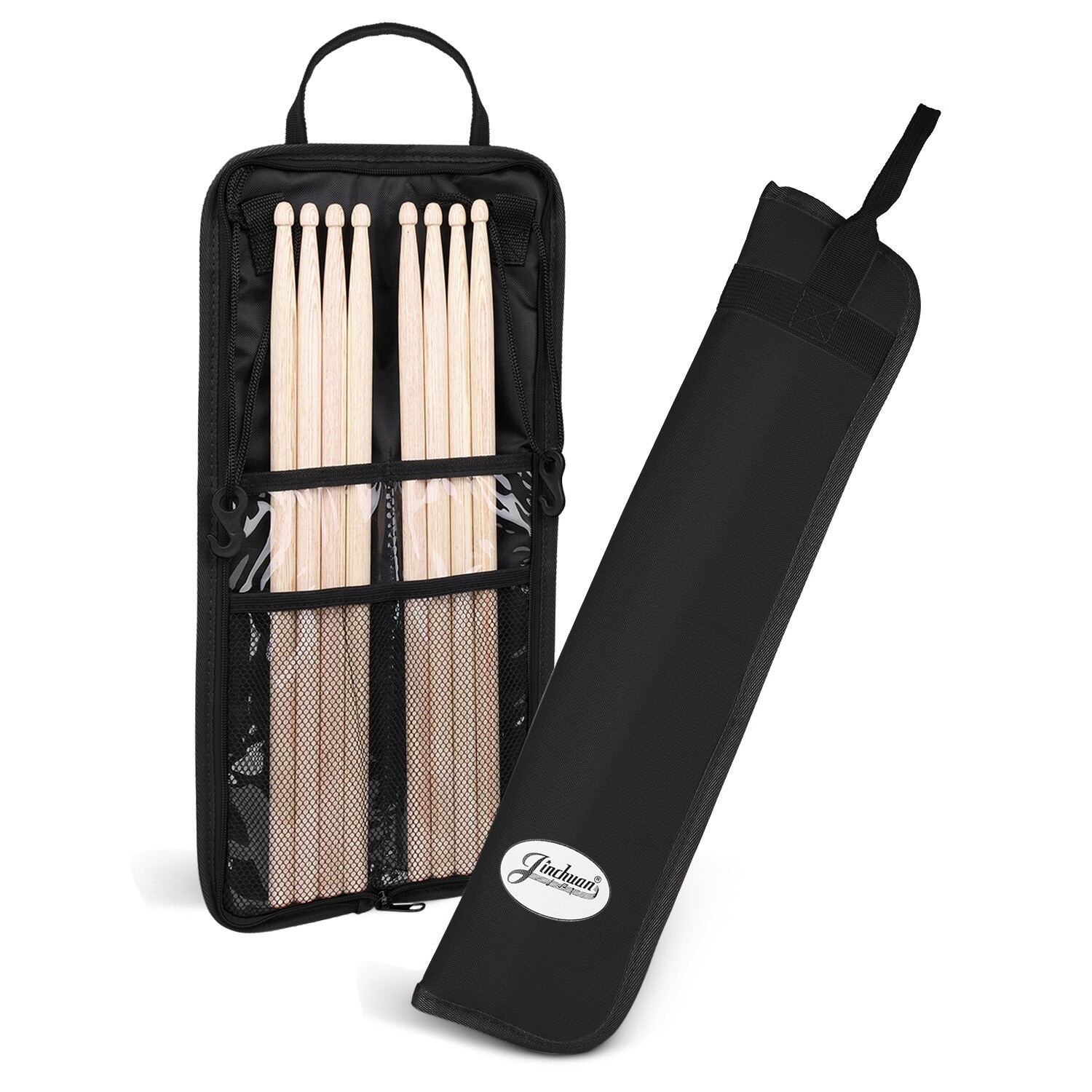 Drumsticks Gig Bag, Percussion Case for 4 Pairs of Drum stick, Vintage Black