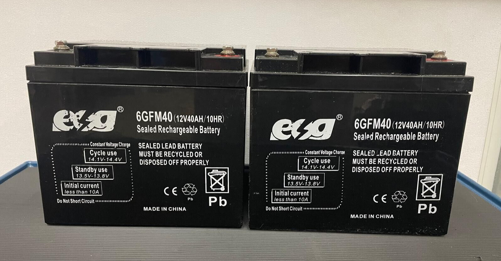 Lot of 2 x UPS Batteries 6GFM40 12v 40AH 10HR Sealed Lead Acid Battery Open Box
