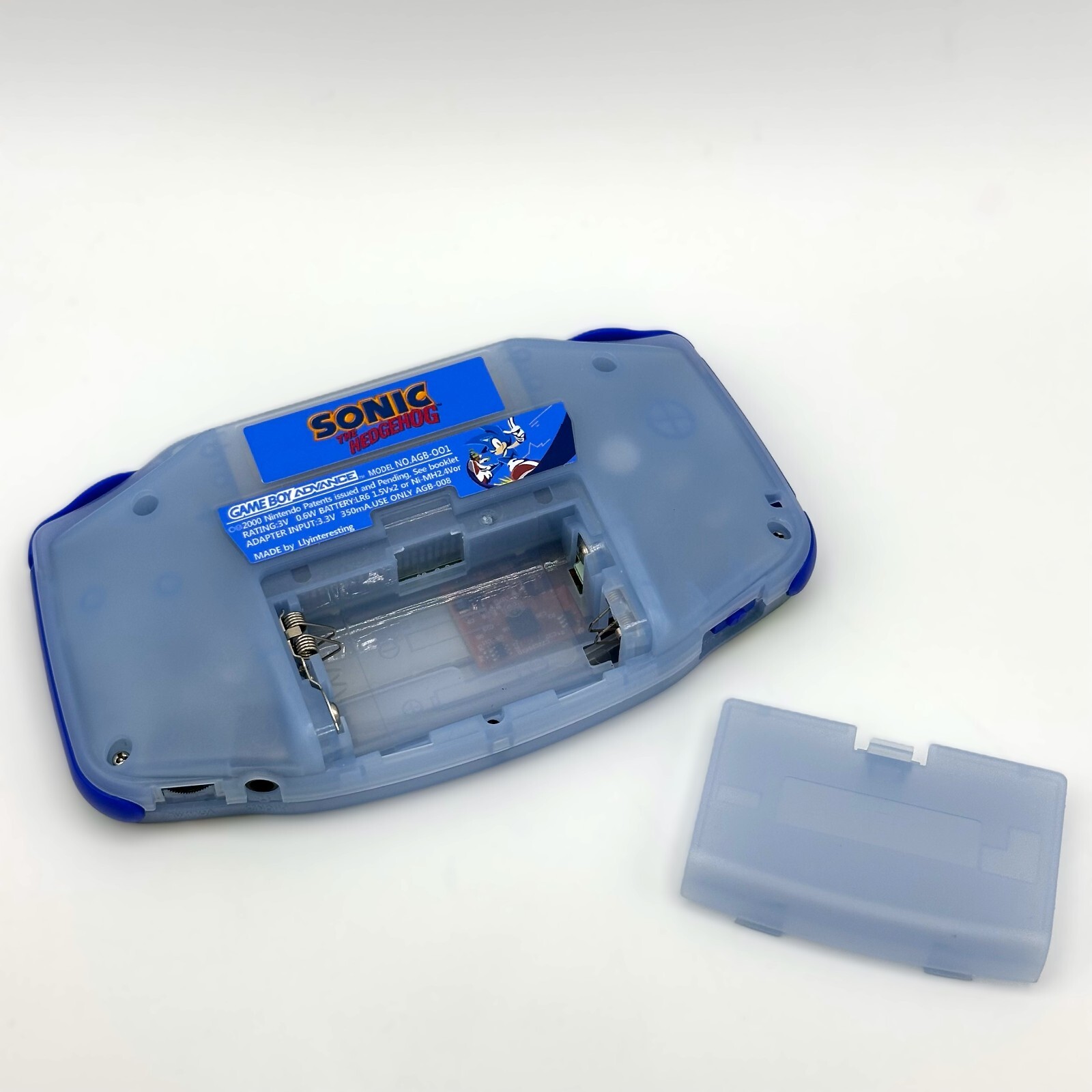 Game Boy Advance GBA Custom IPS Backlit Screen UV Print Shell Sonic The Hedgehog