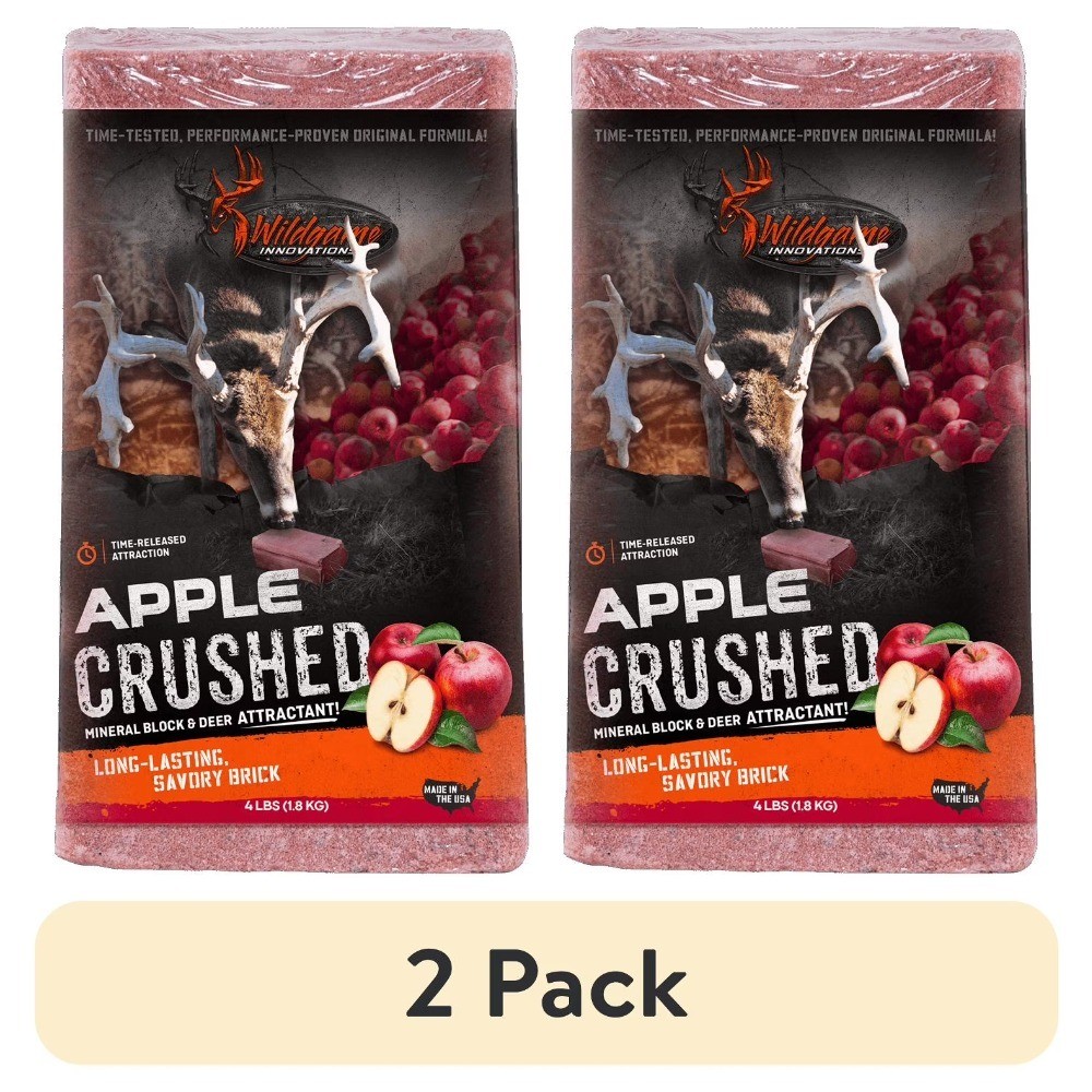 2-Pack Crushed Deer Attractant Salt Block 4lbs Long-Lasting Time-Released