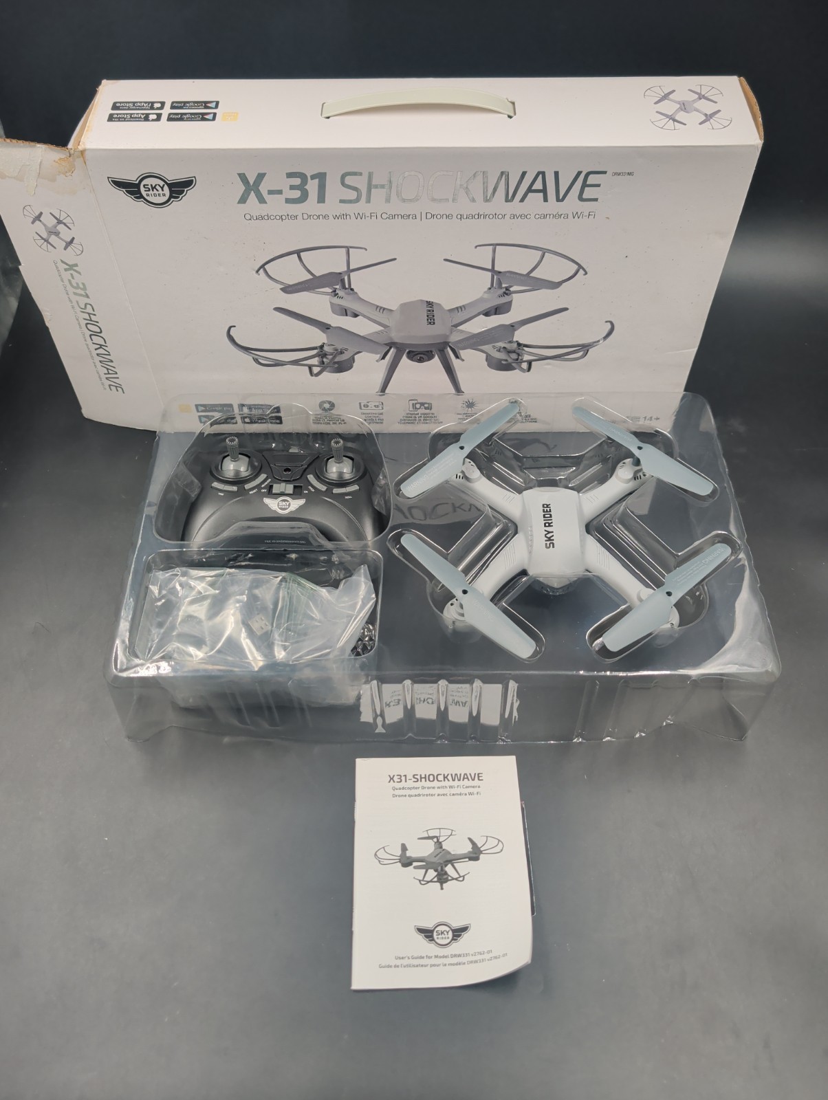 X-31 SHOCKWAVE  QUADCOPTER DRONE WITH WI-FI CAMERA by Sky Rider