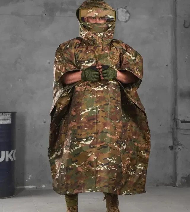 Anti-drone poncho high-quality waterproof camouflage multicam💛💙
