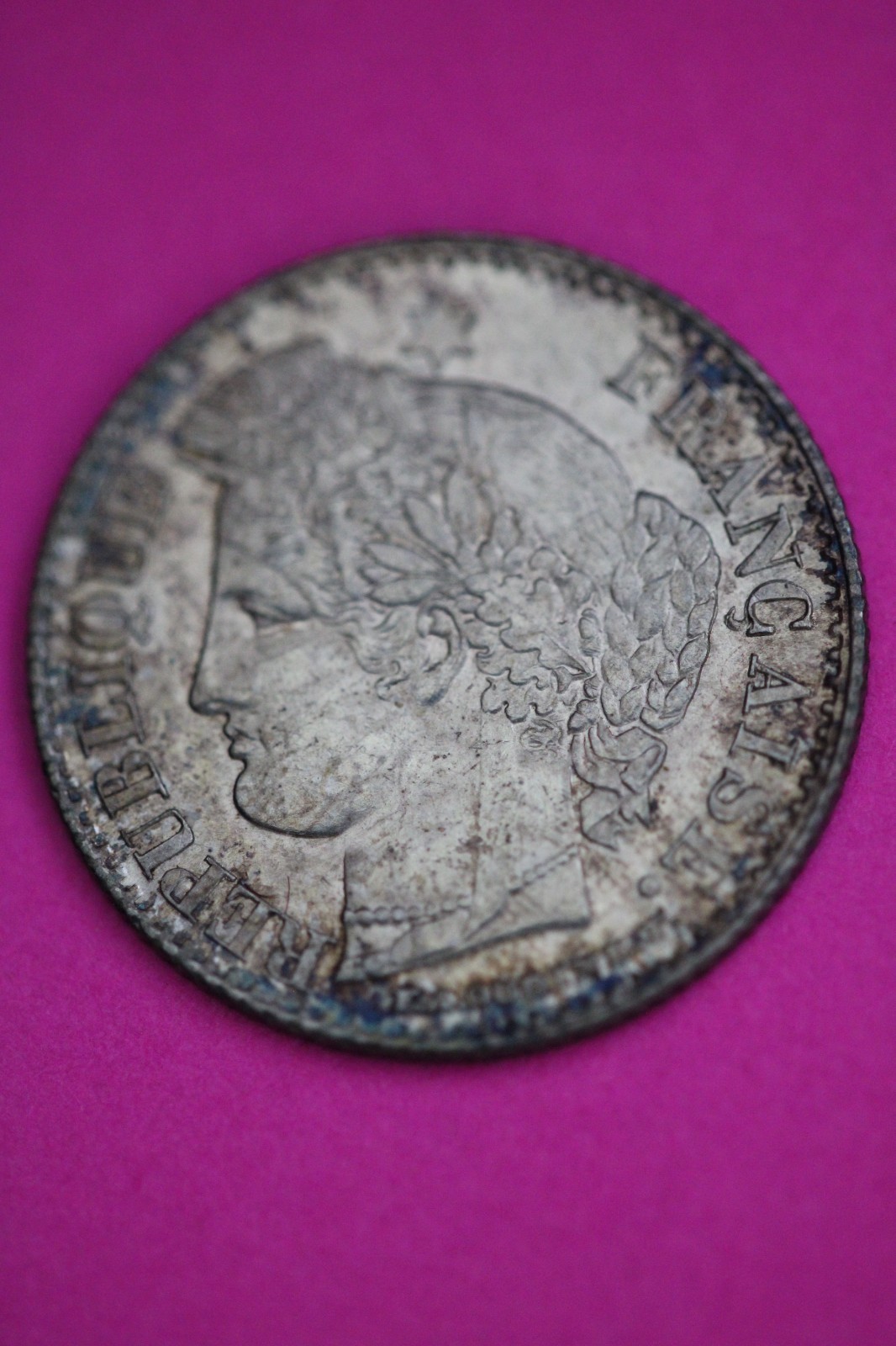 BU 1850 A France 20 Centimes Silver Guaranteed Genuine Coin American Seller 3090