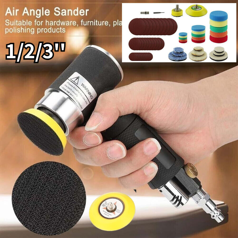 Orbital 1/2/3 Inch Air Sander Mini Grinding Machine Pneumatic Sander Tool Set