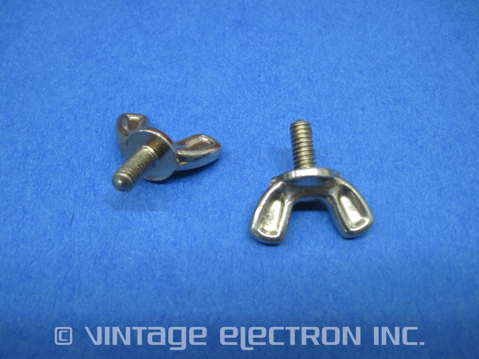 (2) Stainless Steel (SST) Wing / Thumb Screws w/Shoulder - 8-32 X 1/2" Thread