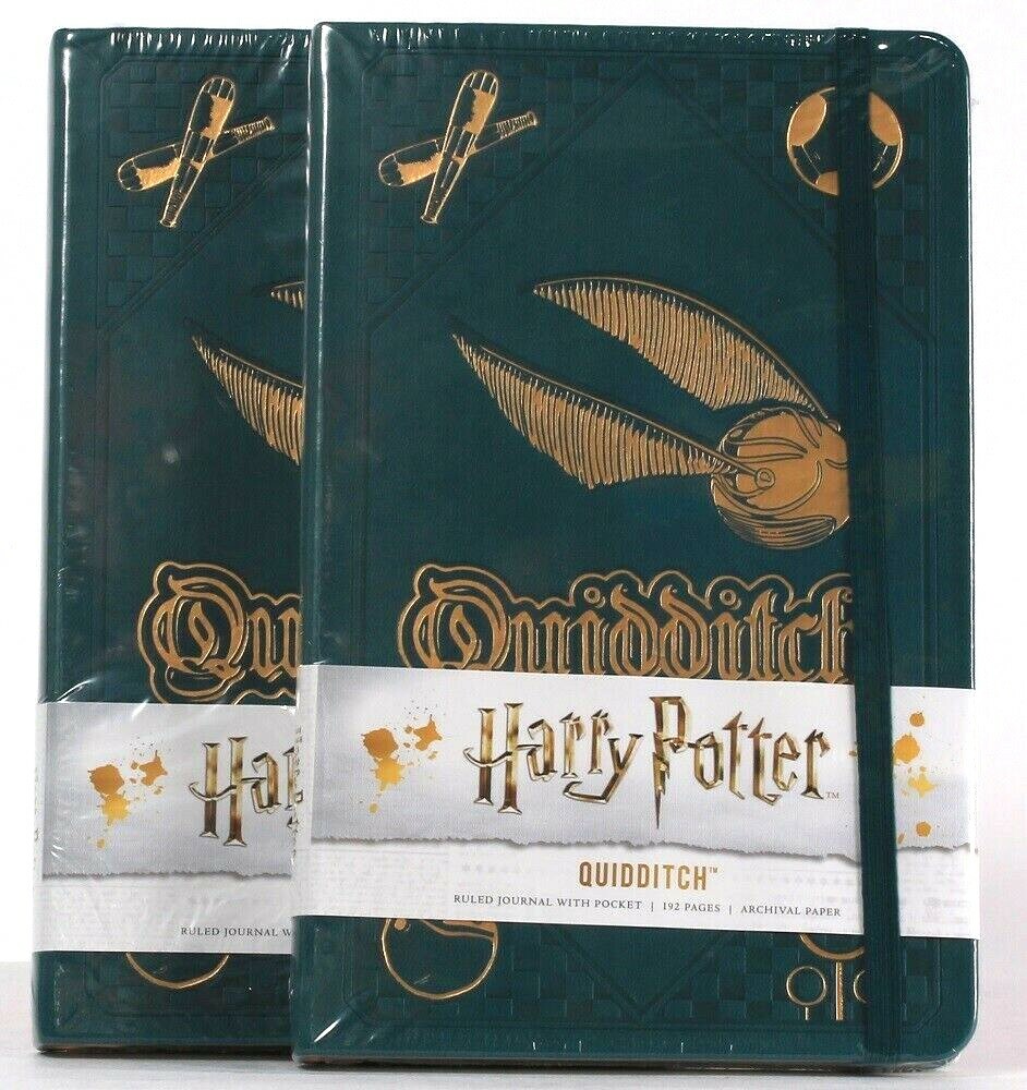 2 Count Insight Editions Harry Potter Quidditch Ruled Journal With Pocket