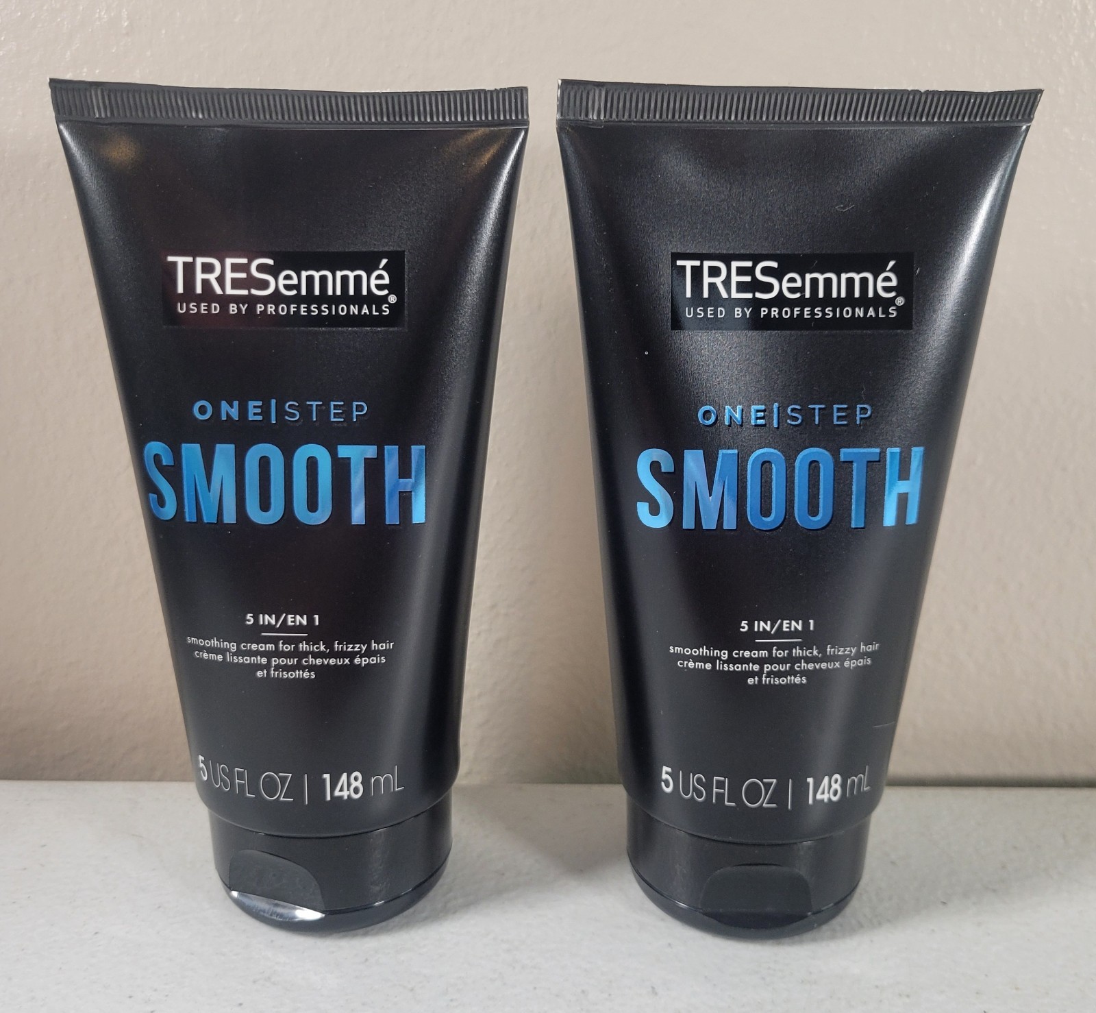 2X TRESEMME ONE STEP SMOOTH 5-IN-1 SMOOTHING CREAM THICK FRIZZY HAIR 5oz