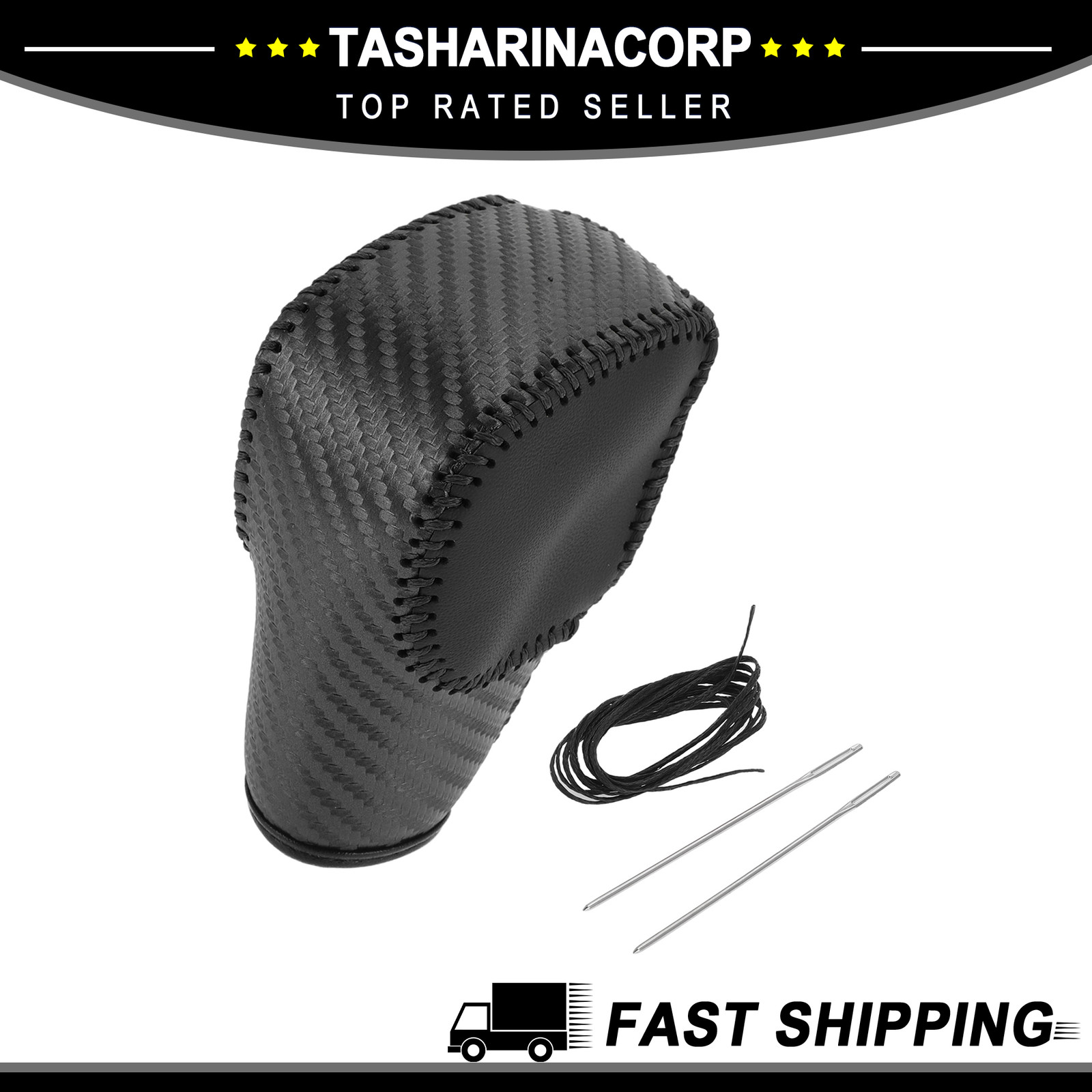 Piece of 1 Gear Shift Knob Cover fit for Ford for Ranger 2019-2022 Faux Leather