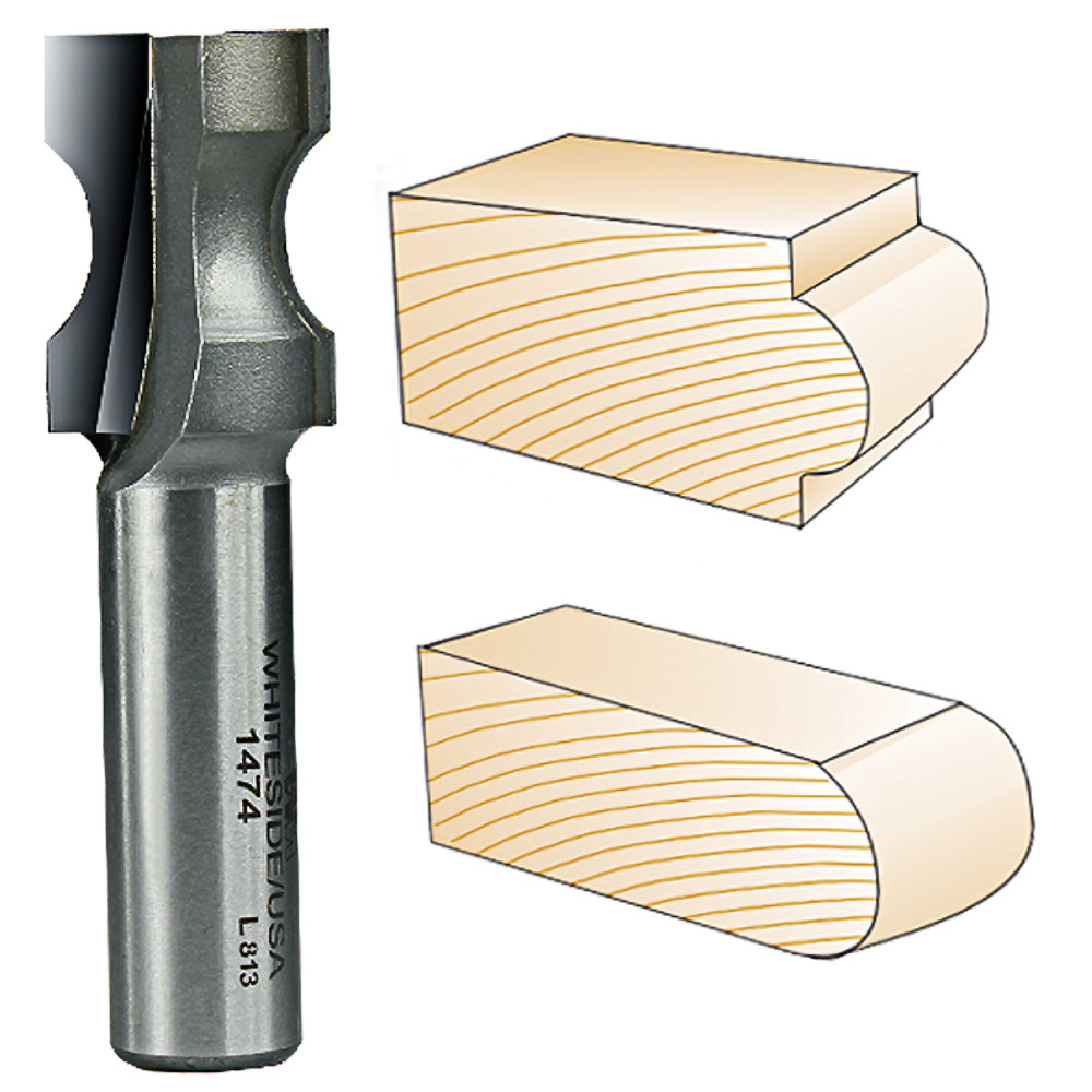 Whiteside Oval Edge Bit 1/2 in. SH x 1/2 in. BO x 1/8 in. BD