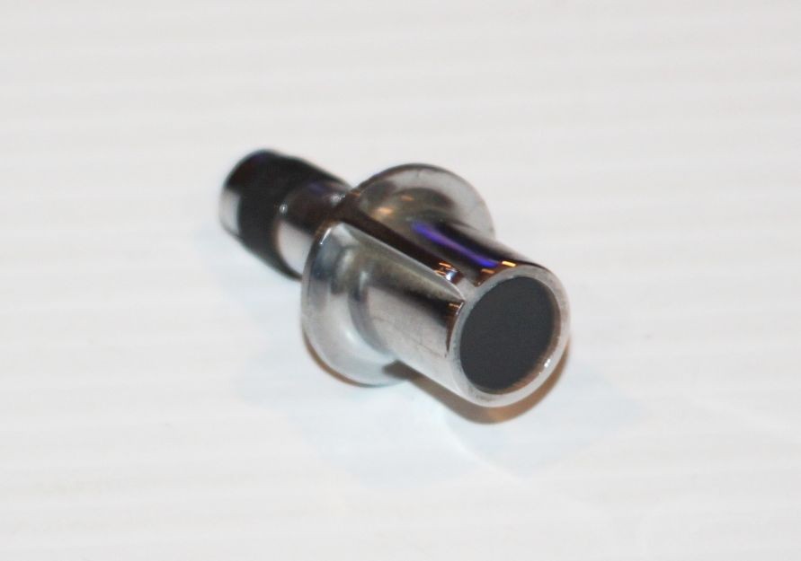 Vintage G.E. Wood Grain Receiver Amp Part - OEM Silver Knob Vol/Bass/Treb/Bal