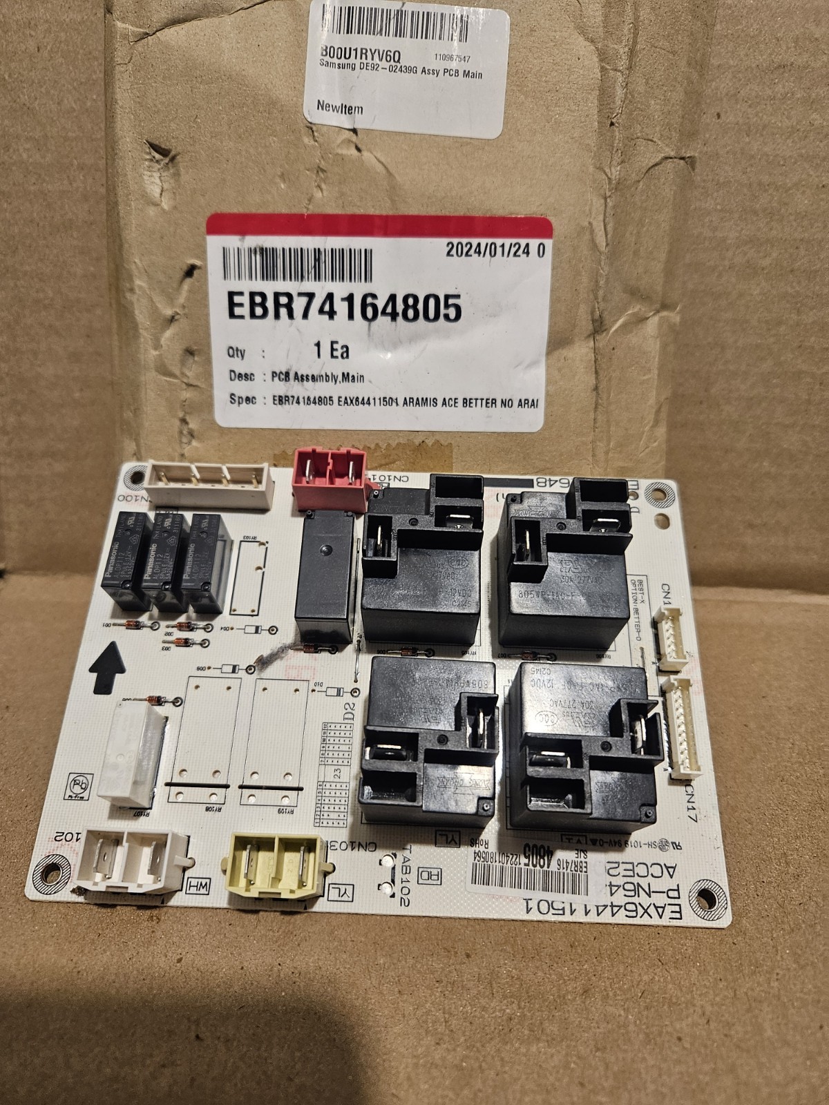 For LG EBR74164805 Range Oven Relay Control Board