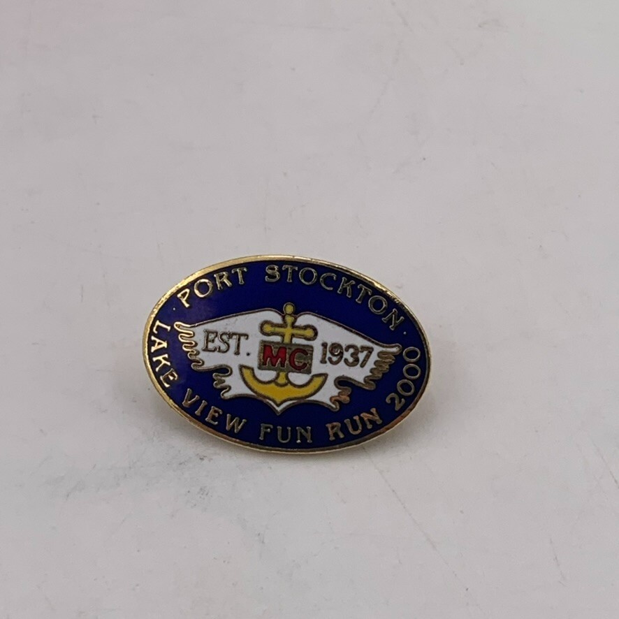 VTG = Port Stockton MC Anchor Wings Member Harley Motorcycle Club Riders Pin 200