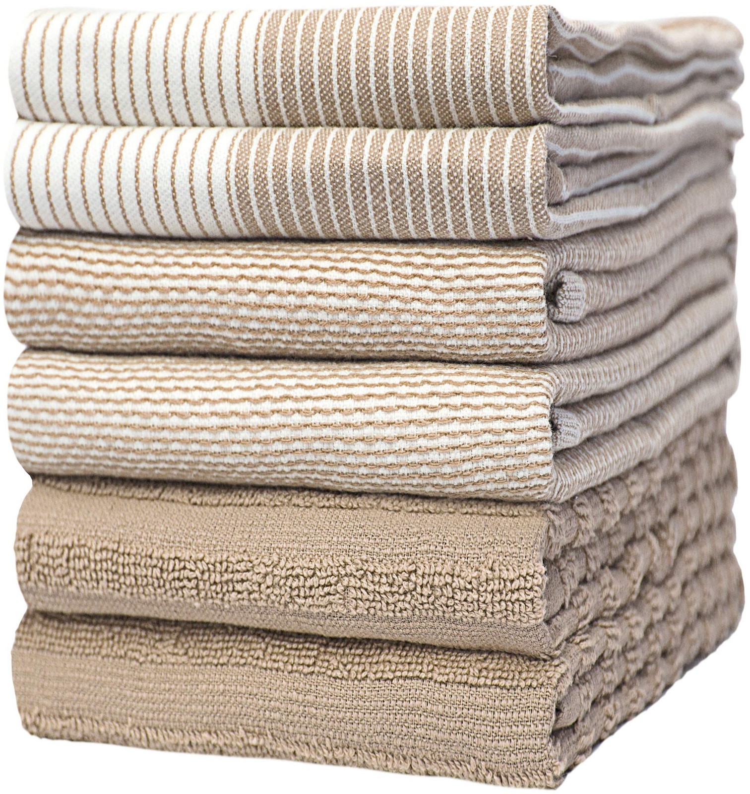 Premium Kitchen Towels (20�x 28�, 6 Pack) | Large Cotton Dish Towels | Flat & Te