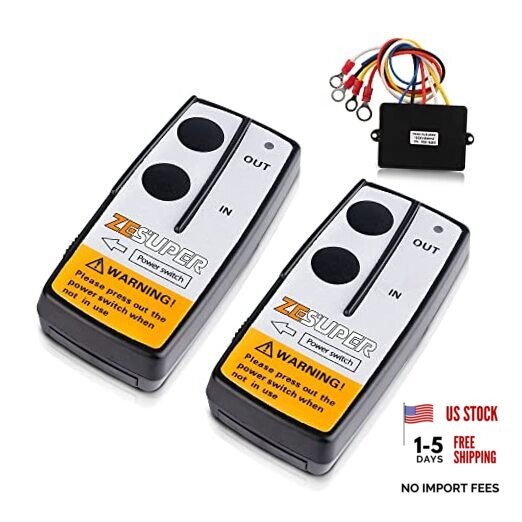 Wireless Winch Remote Control Kit with Receiver 2PC Handset Truck ATV UTV SUV