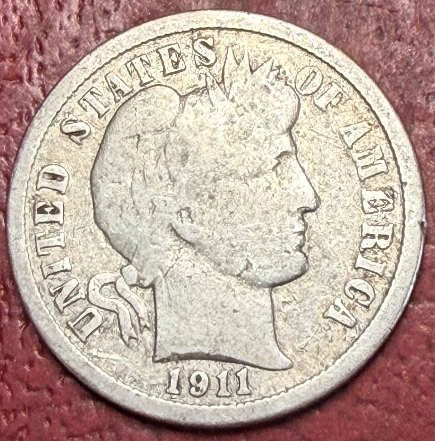 1911 Barber Dime. Free Shipping