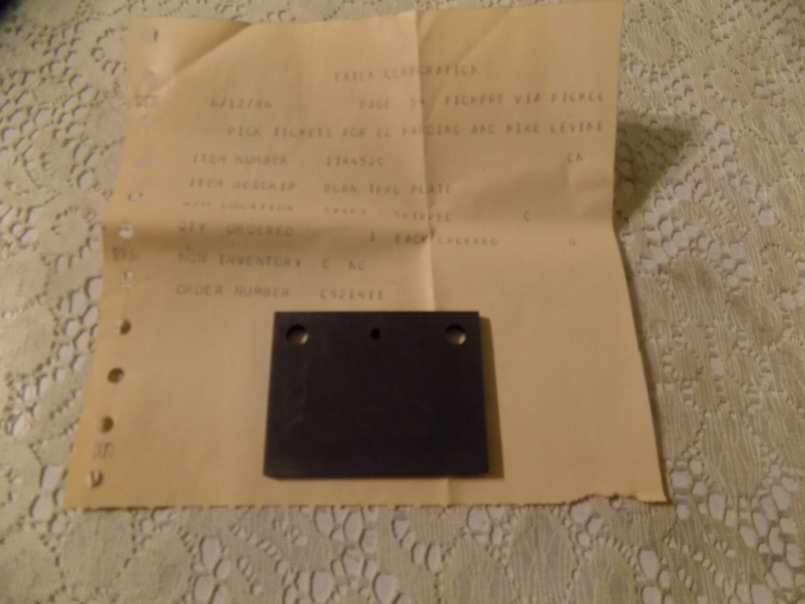 Eaton 1744520 Burn Thru Plate NEW