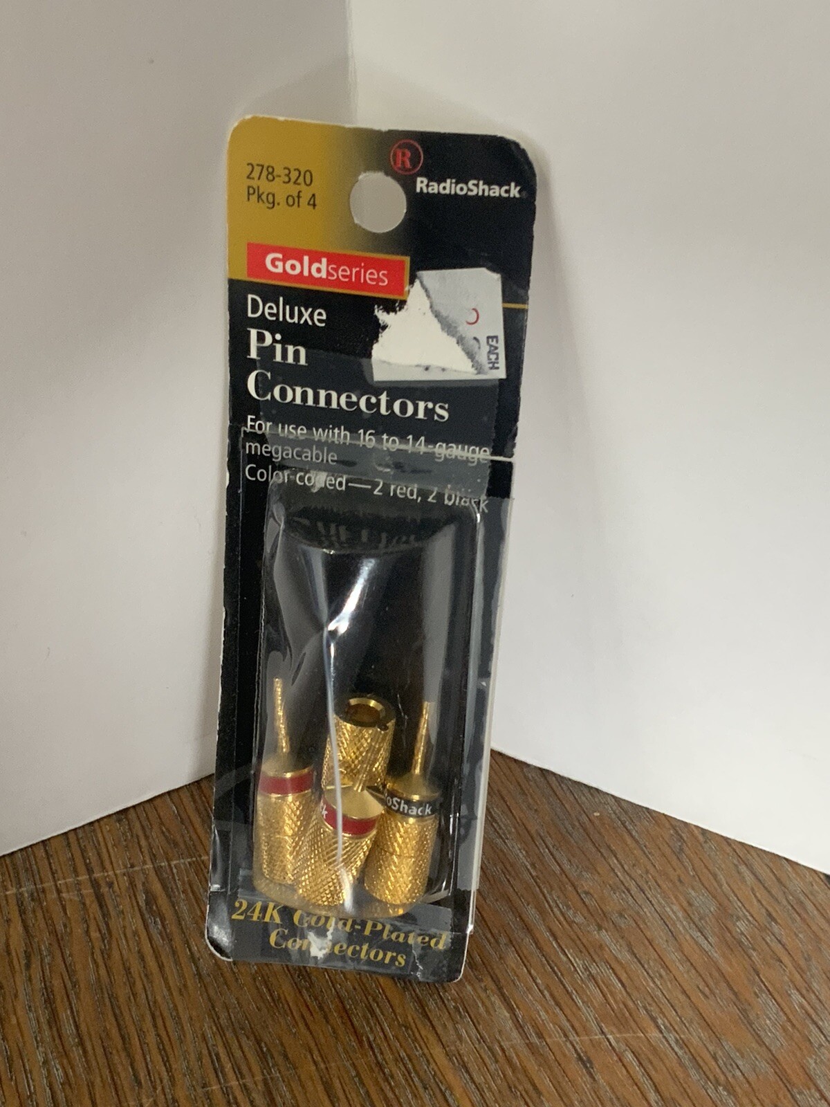 Radioshack 16 To 14-Gauge Deluxe Pin Connectors 278-320 Package Of 4 New