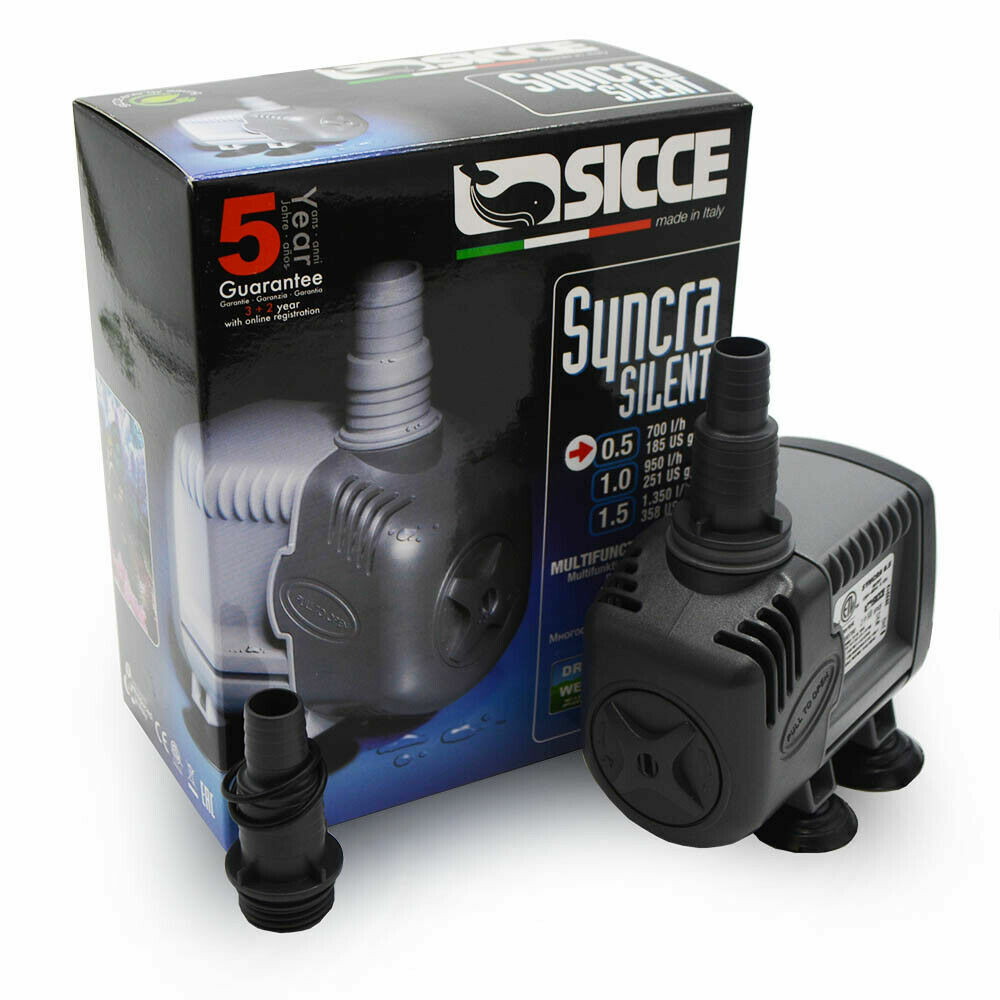 SICCE SYNCRA SILENT 0.5 AQUARIUM WATER PUMP (185 GPH)