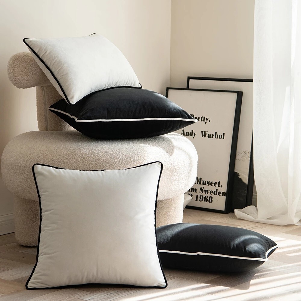 Velvet Pillowcase Nordic Style Couch Cushion Pillow Cover For Home Living Room