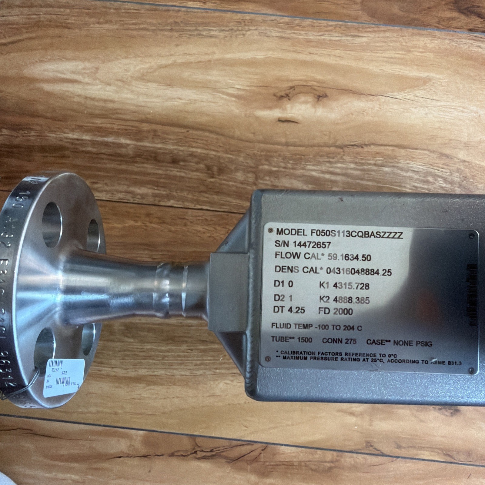 Micro Motion F050S113CQBASZZZZ Mass Flow Sensor