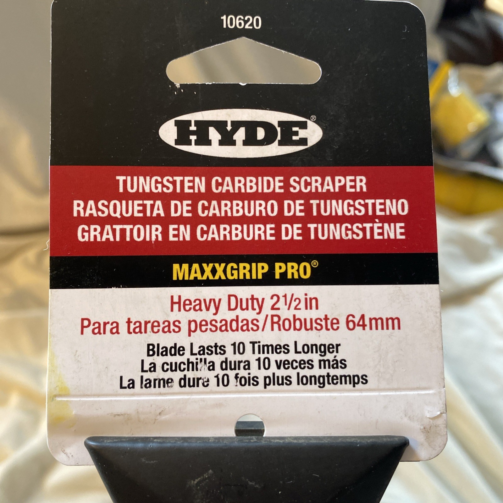 Hyde Maxxgrip 2-1/2 in Tungsten Carbide Double Edge Pull Knob Scraper 10620 New