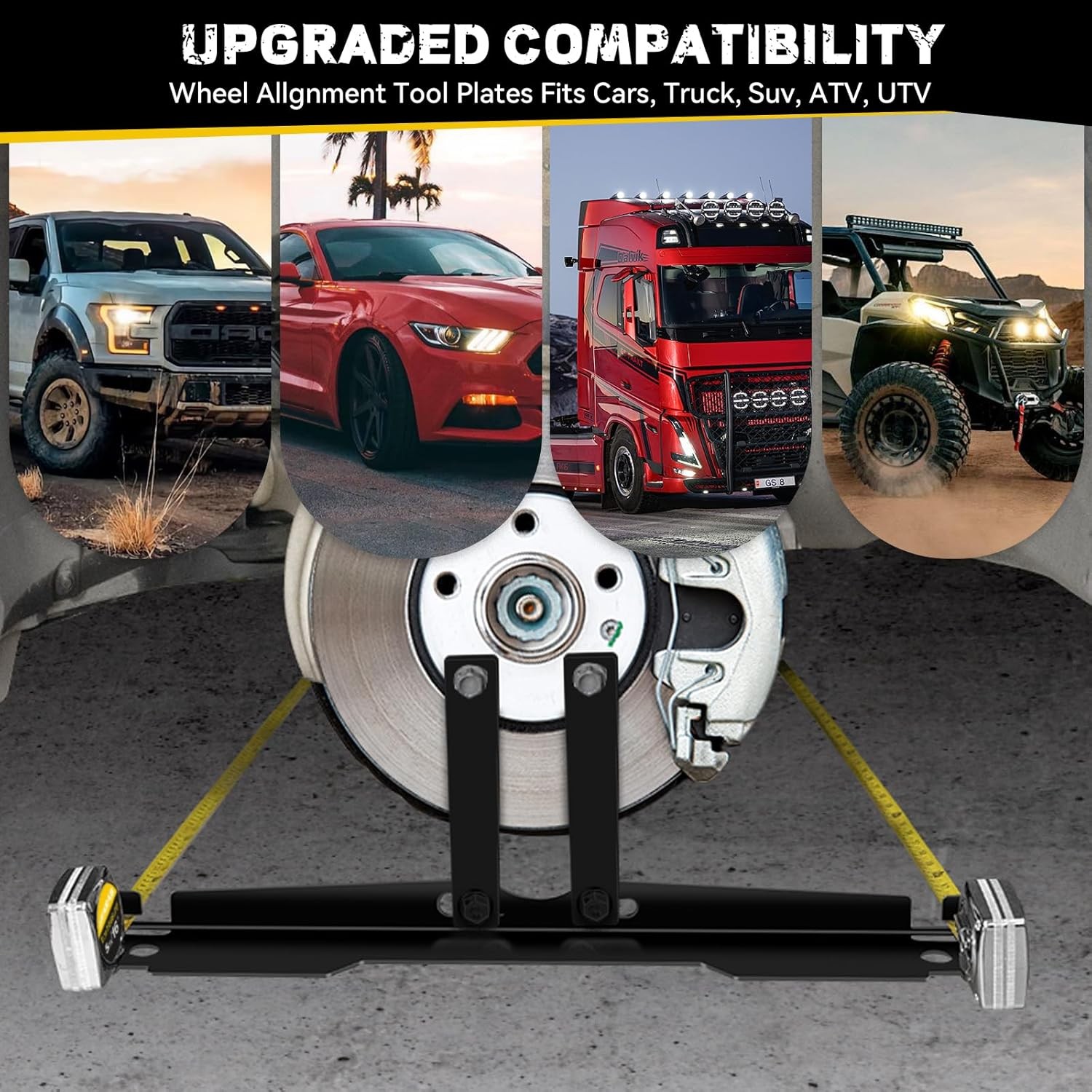 Upgraded Heavy-Duty Steel Wheel Alignment Tool Kit Collapsible Toe Alignment