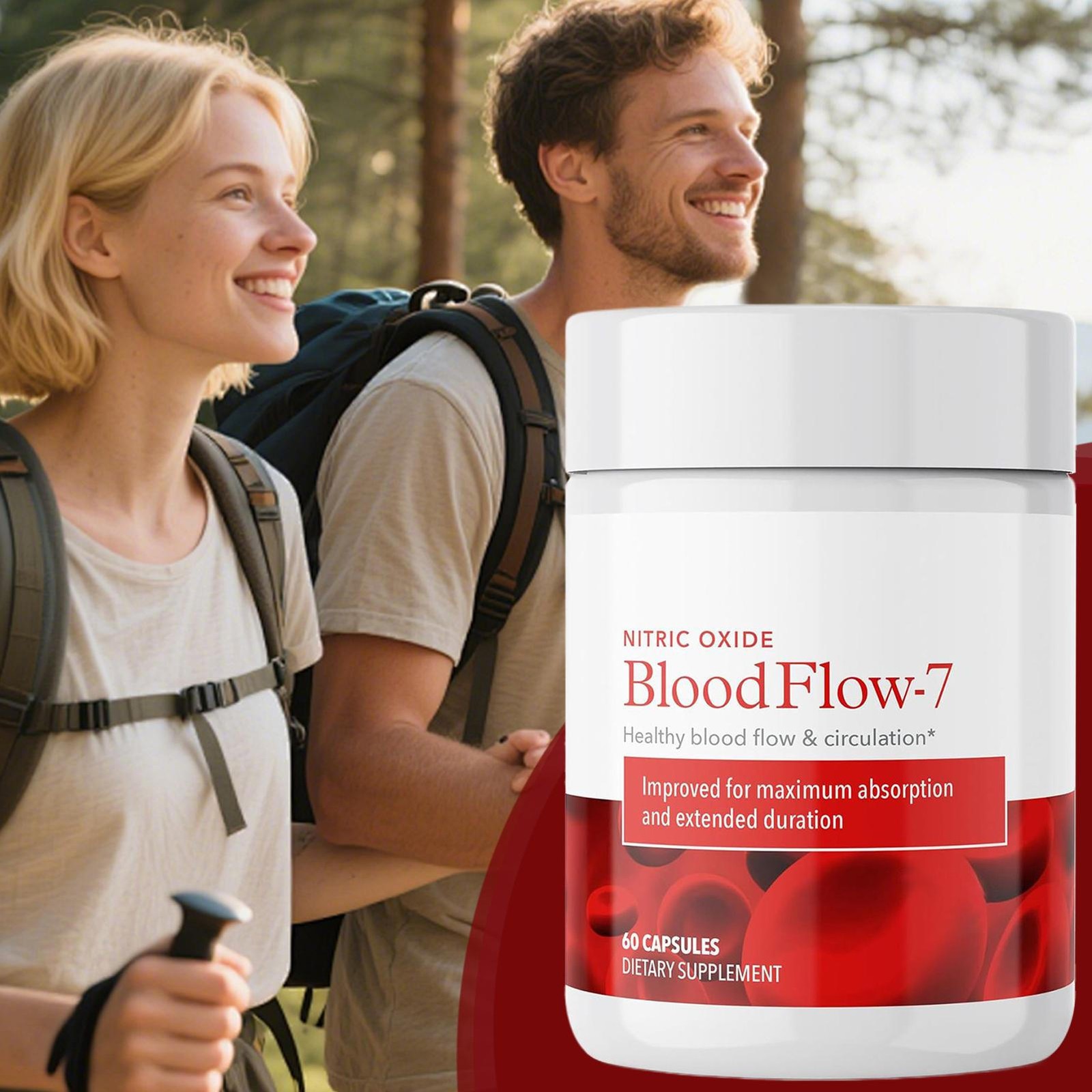 Juvenon BloodFlow-7 Nitric Oxide Supplement - 60 Capsules