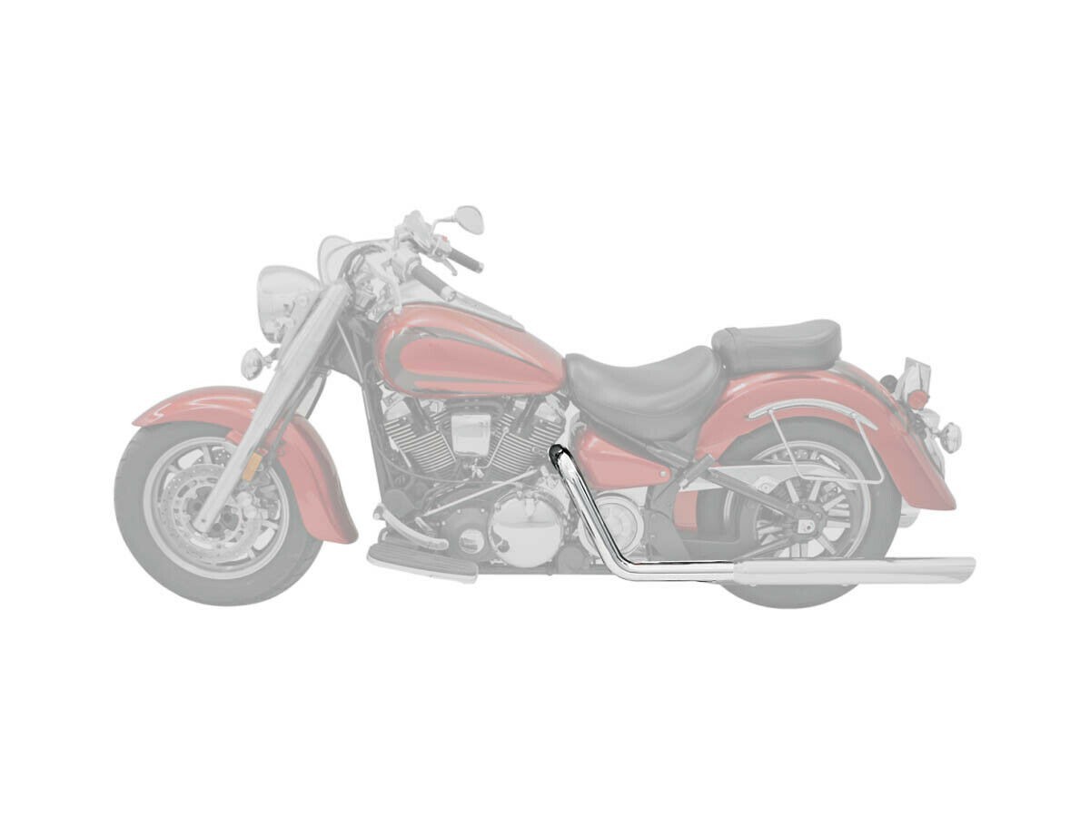 Bassani Pwr Curve Dual Crossover Header 99-07 Yamaha 16/1700 RoadStar Silverado