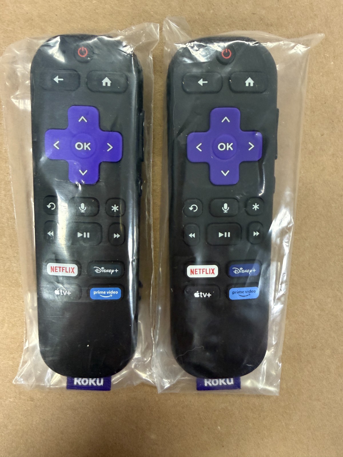 2 pieces NEW  ROKU Remote Control 3026000125, RC-BR1  for TV + Batteries