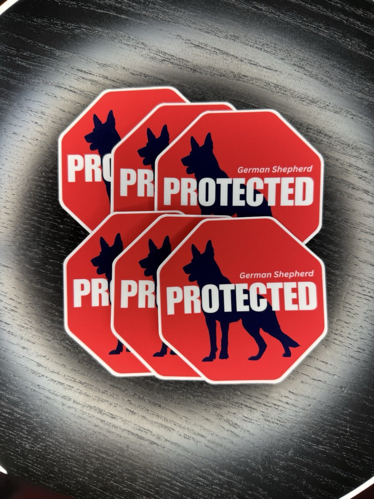 X6 3” Protected By German Shepherd Alarm Window Sticker Decal Door Security GSD