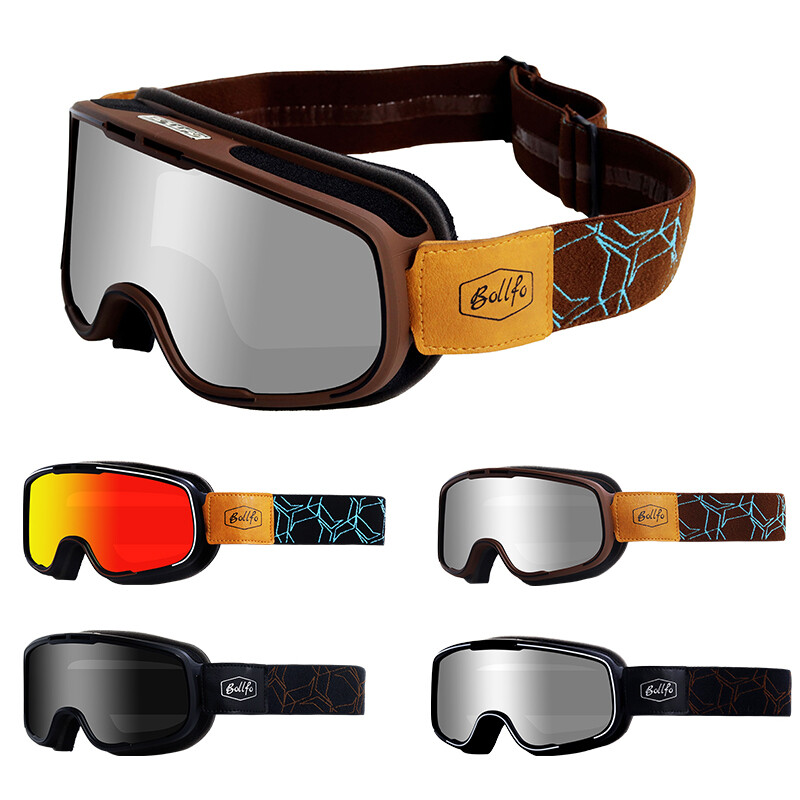 Vintage Motorcycle Goggles Mens Cruiser Street Motorbike Riding Eyewear Glasses