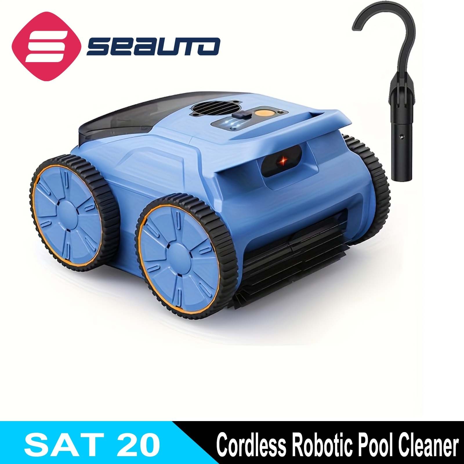 New Seauto SAT20 Smart Robotic Pool Vacuum Cleaner For Floor/ Wall/ Waterline