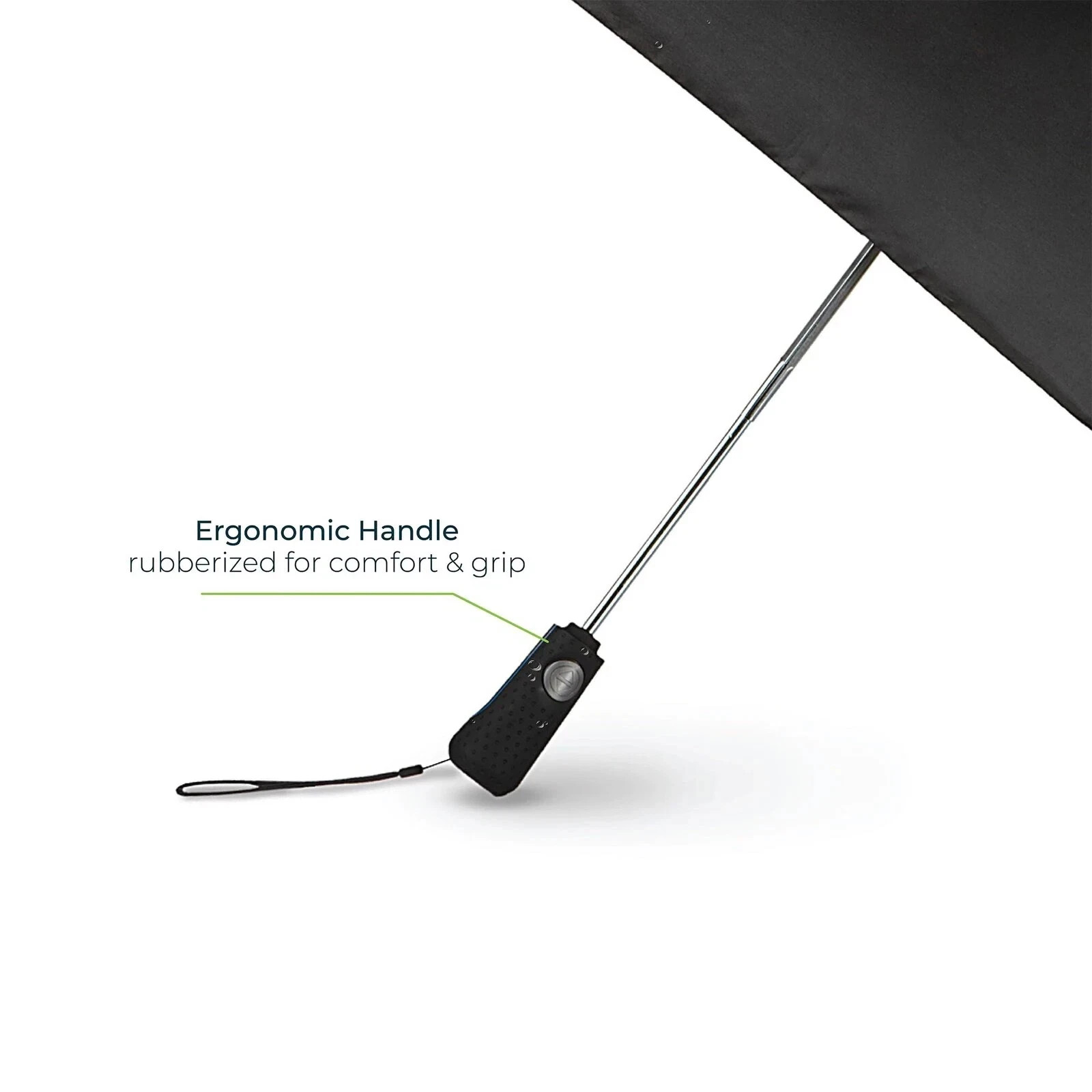 Totes Line Golf Size Auto Open / Close Umbrella Black Eco Friendly